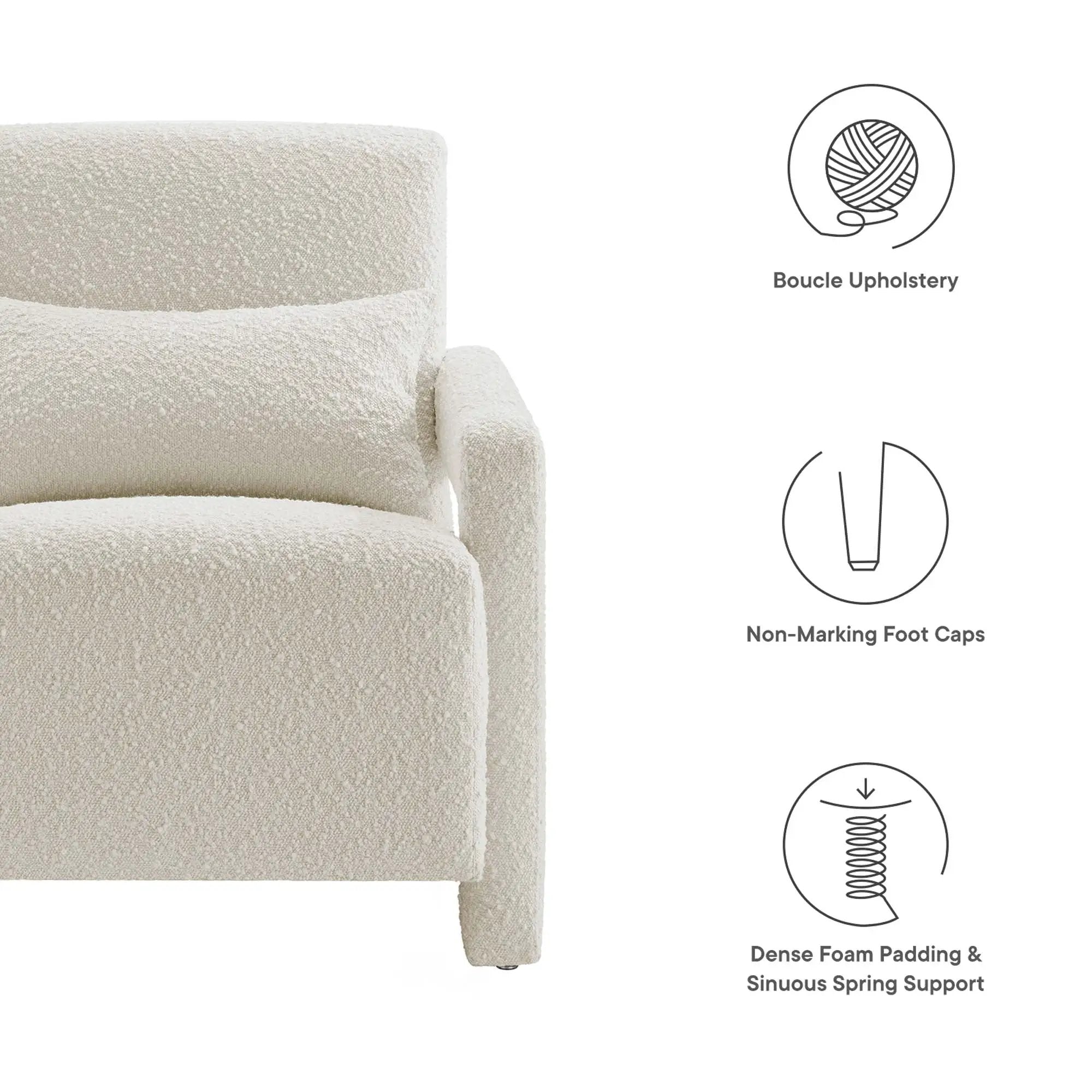 Mirage Boucle Upholstered Armchair by Modway by HouseOfZazla