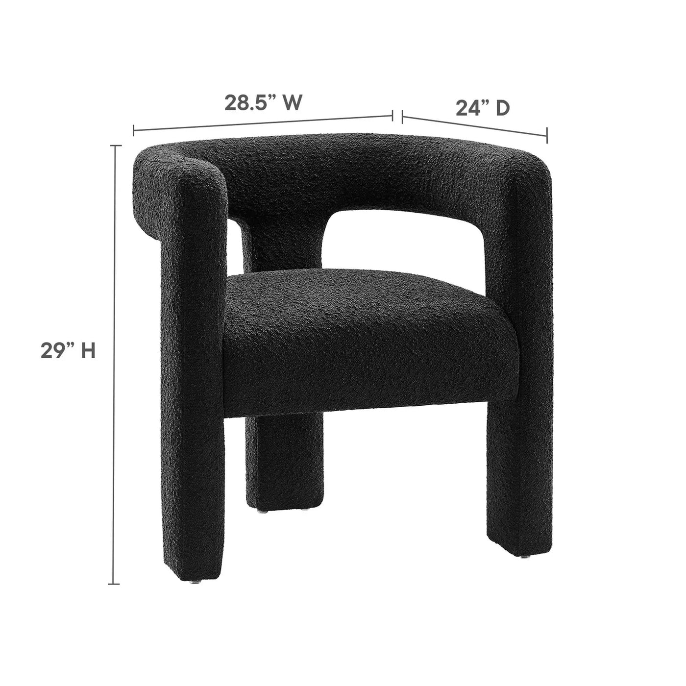 Kayla Boucle Upholstered Armchair by Modway by HouseOfZazla