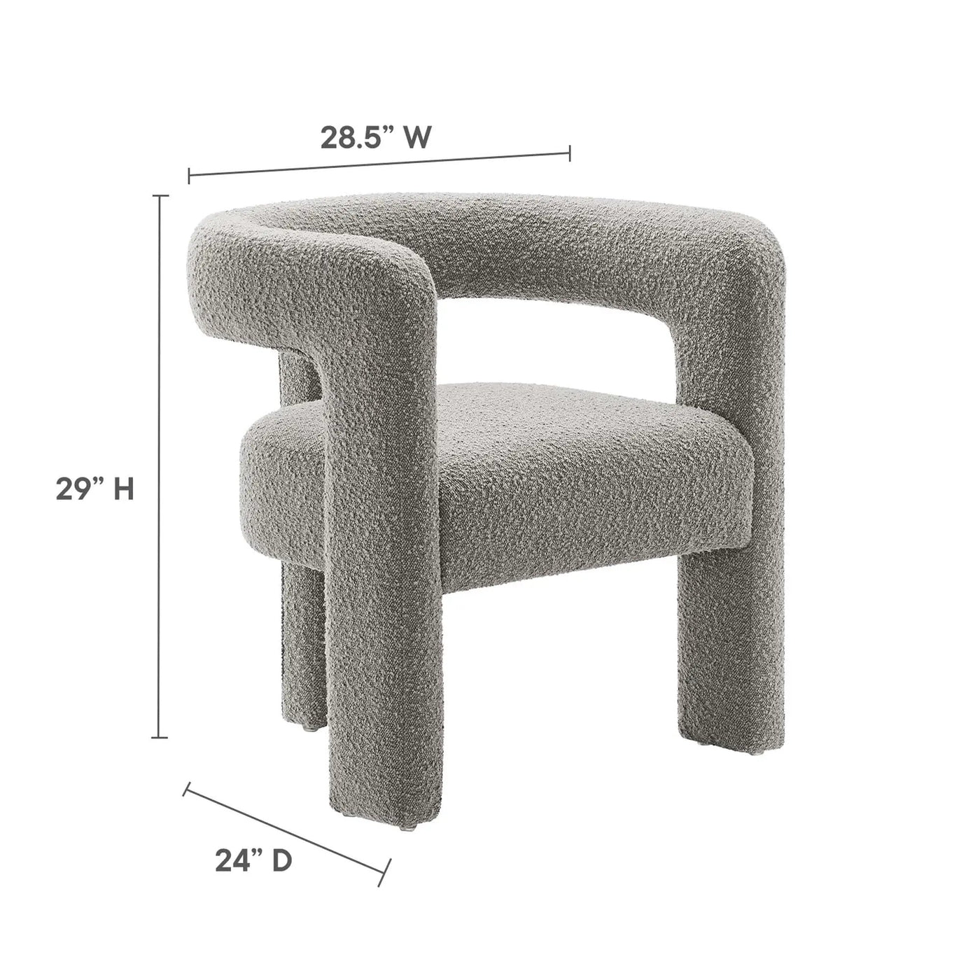 Kayla Boucle Upholstered Armchair by Modway by HouseOfZazla