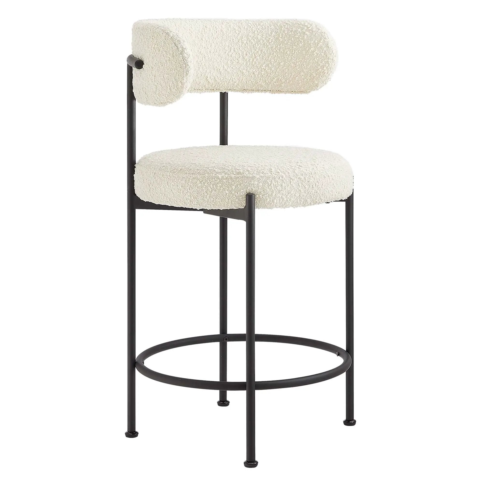Albie Boucle Fabric Counter Stools Set of 2 by Modway by HouseOfZazla