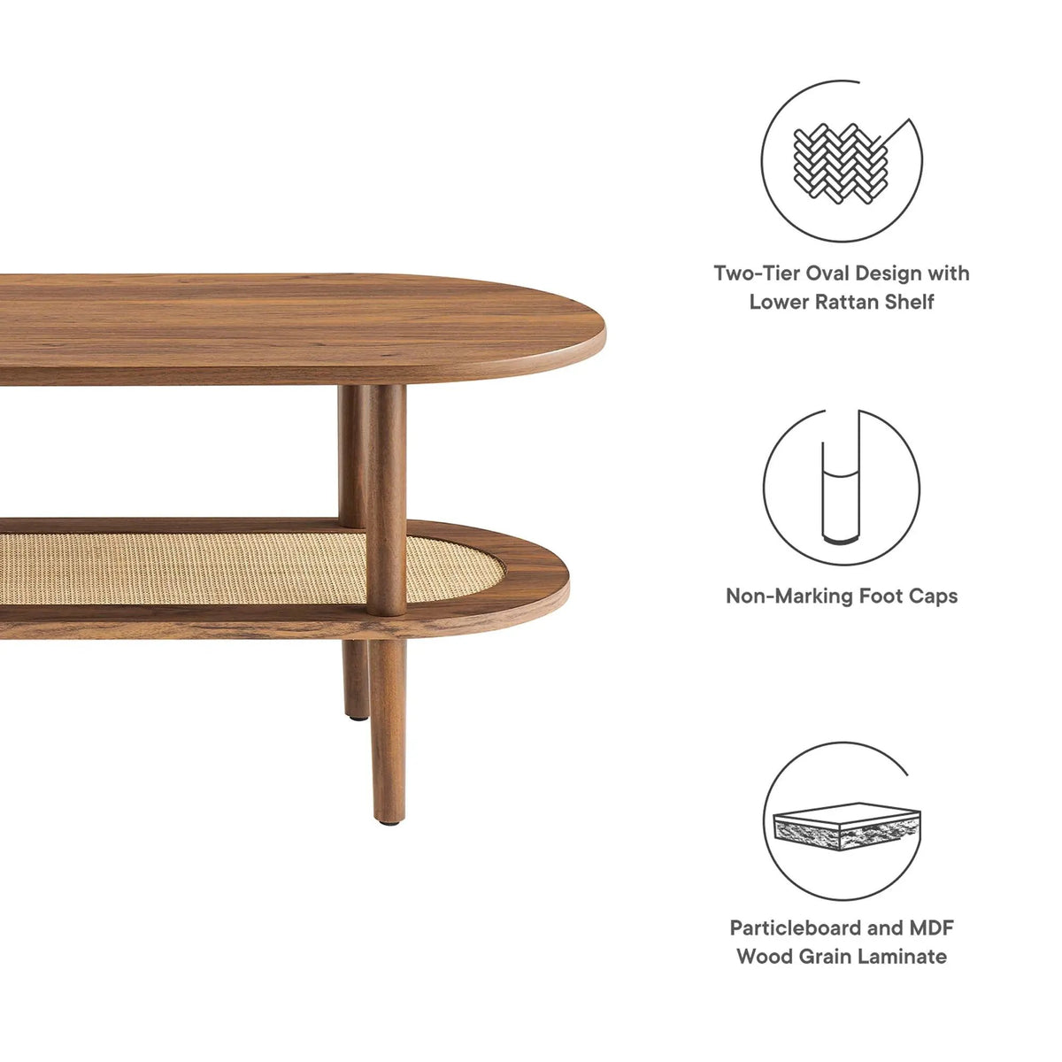 Torus Oval Coffee Table by Modway by HouseOfZazla