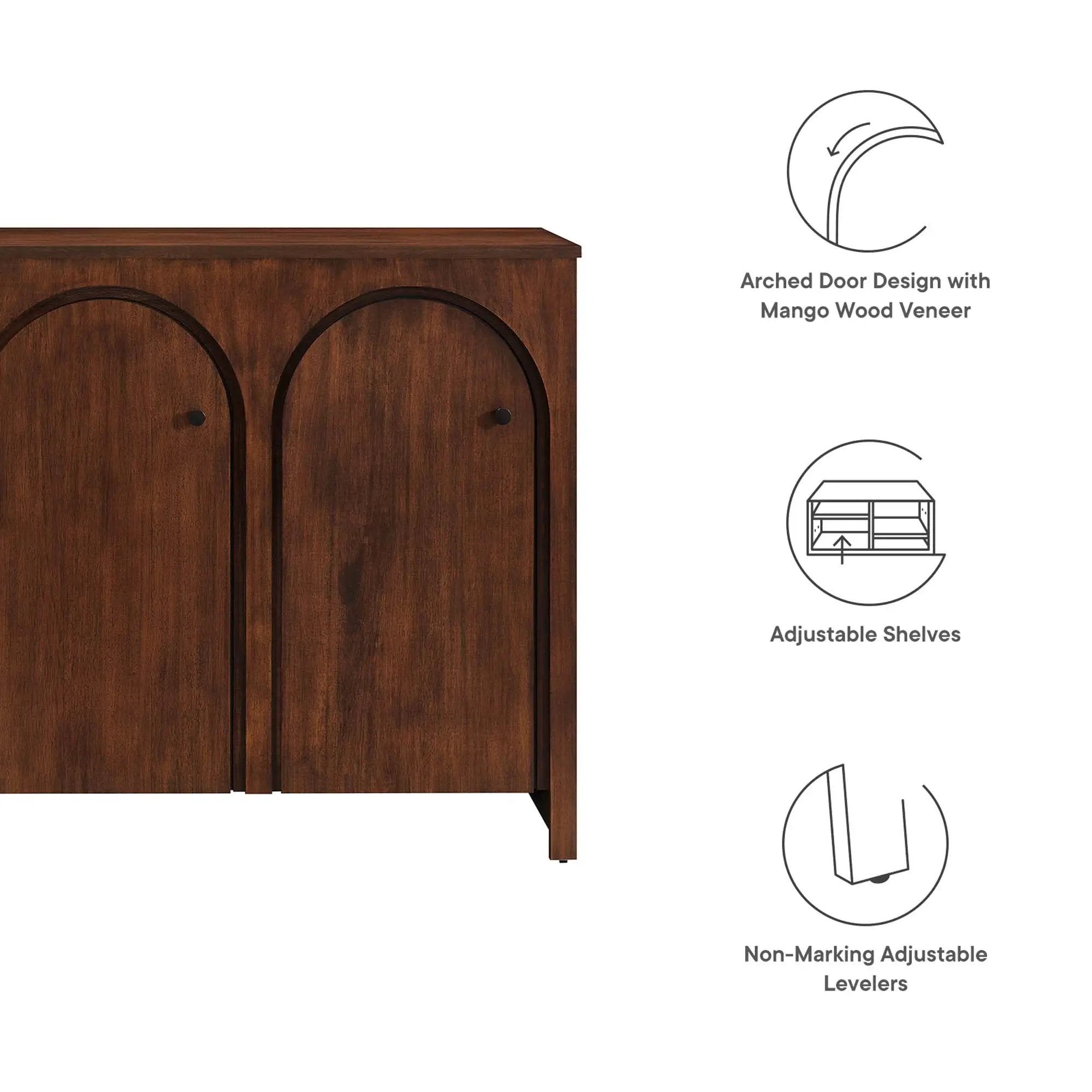 Appia 3-Door Arched Door Sideboard Storage Cabinet by Modway by HouseOfZazla