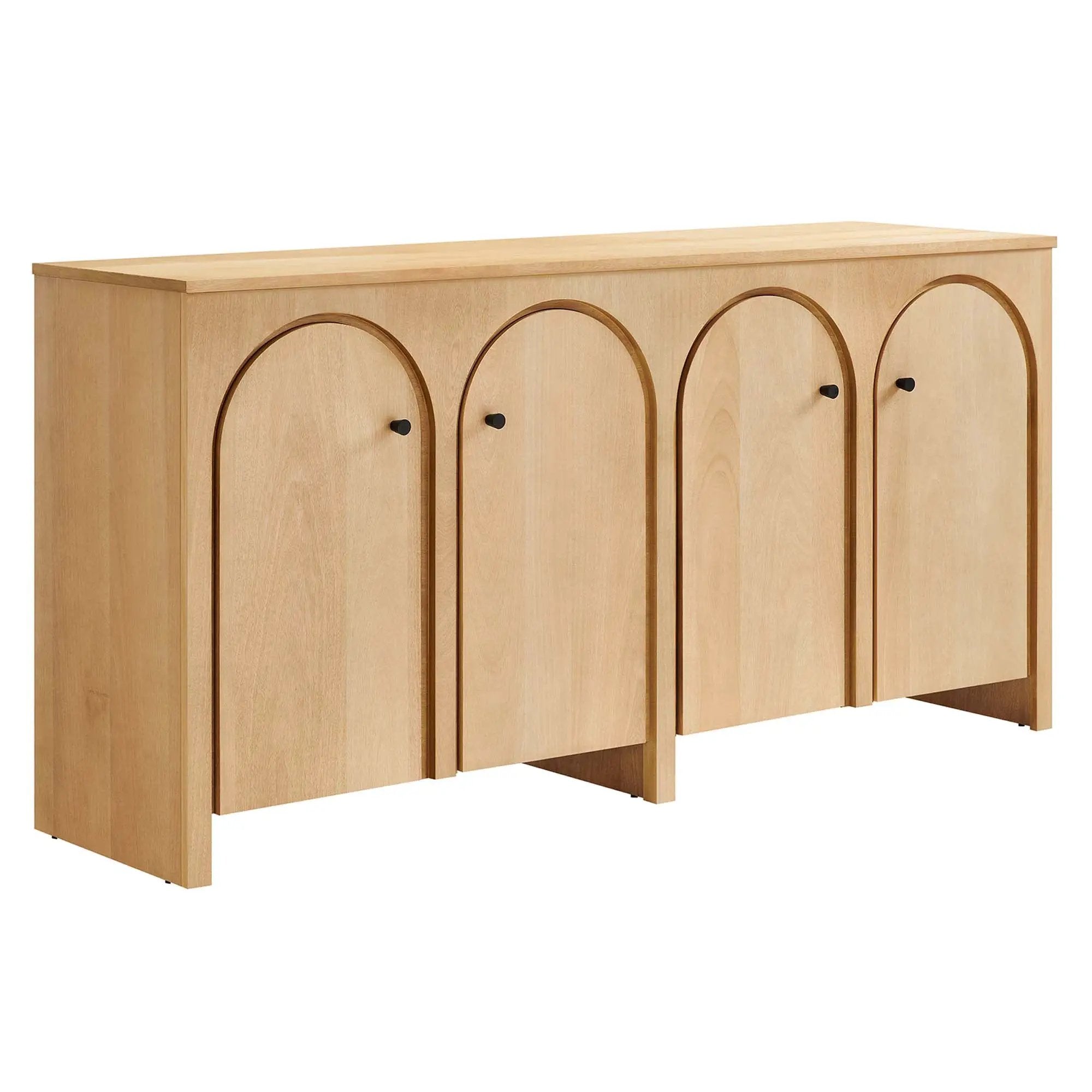 Appia Wood Grain 4-Door Sideboard Storage Cabinet by Modway by HouseOfZazla
