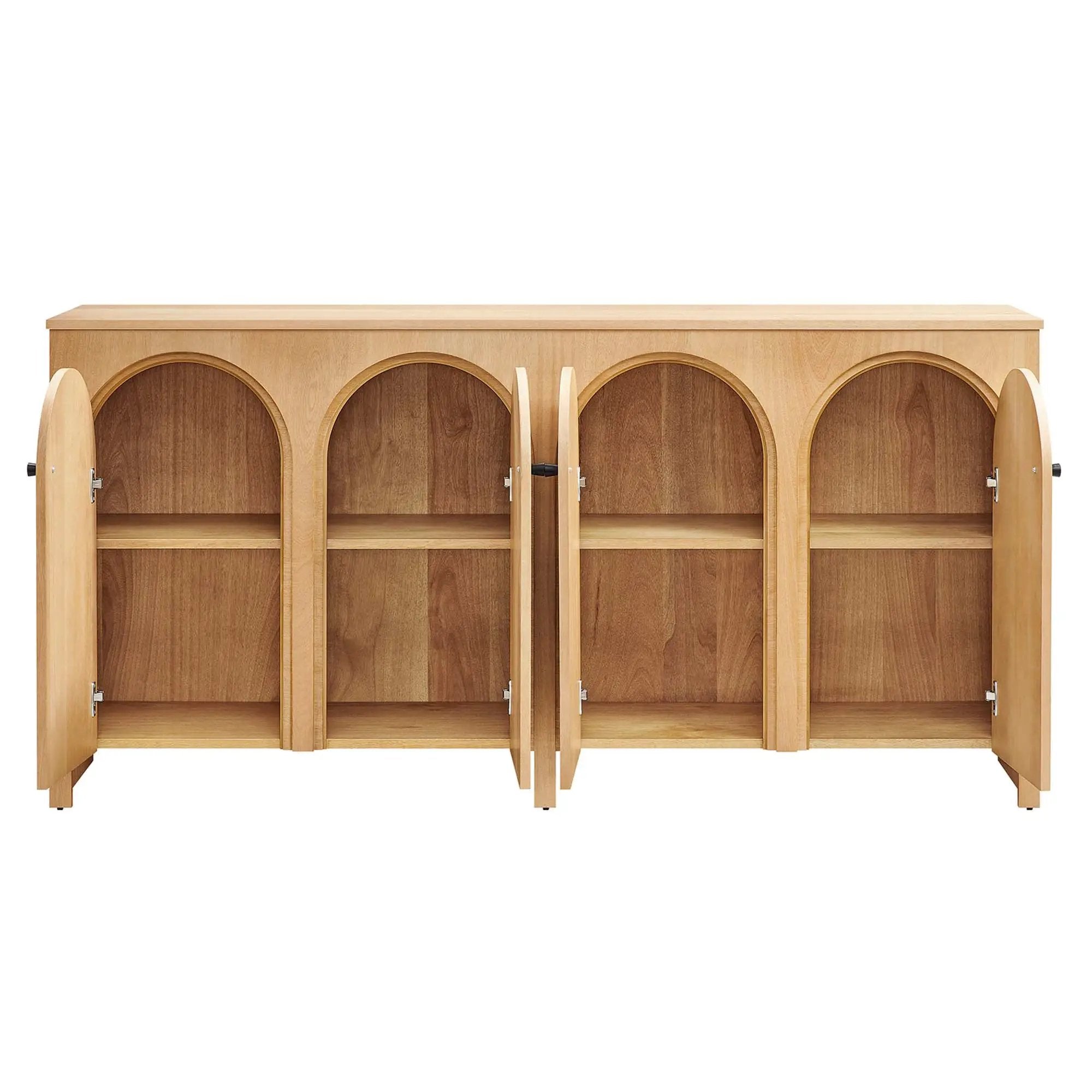Appia Wood Grain 4-Door Sideboard Storage Cabinet by Modway by HouseOfZazla