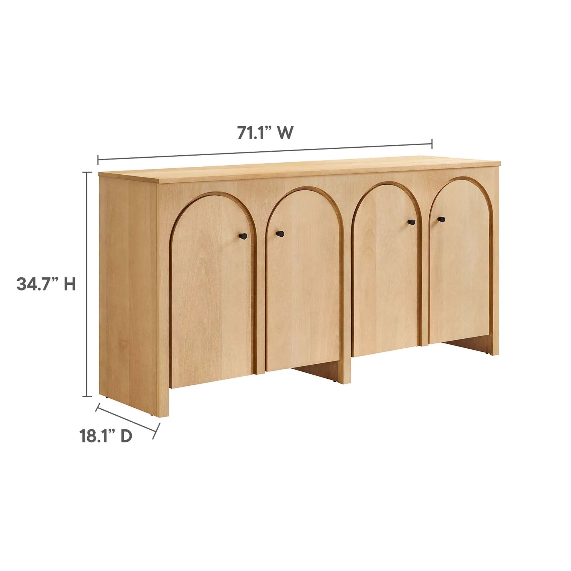 Appia Wood Grain 4-Door Sideboard Storage Cabinet by Modway by HouseOfZazla