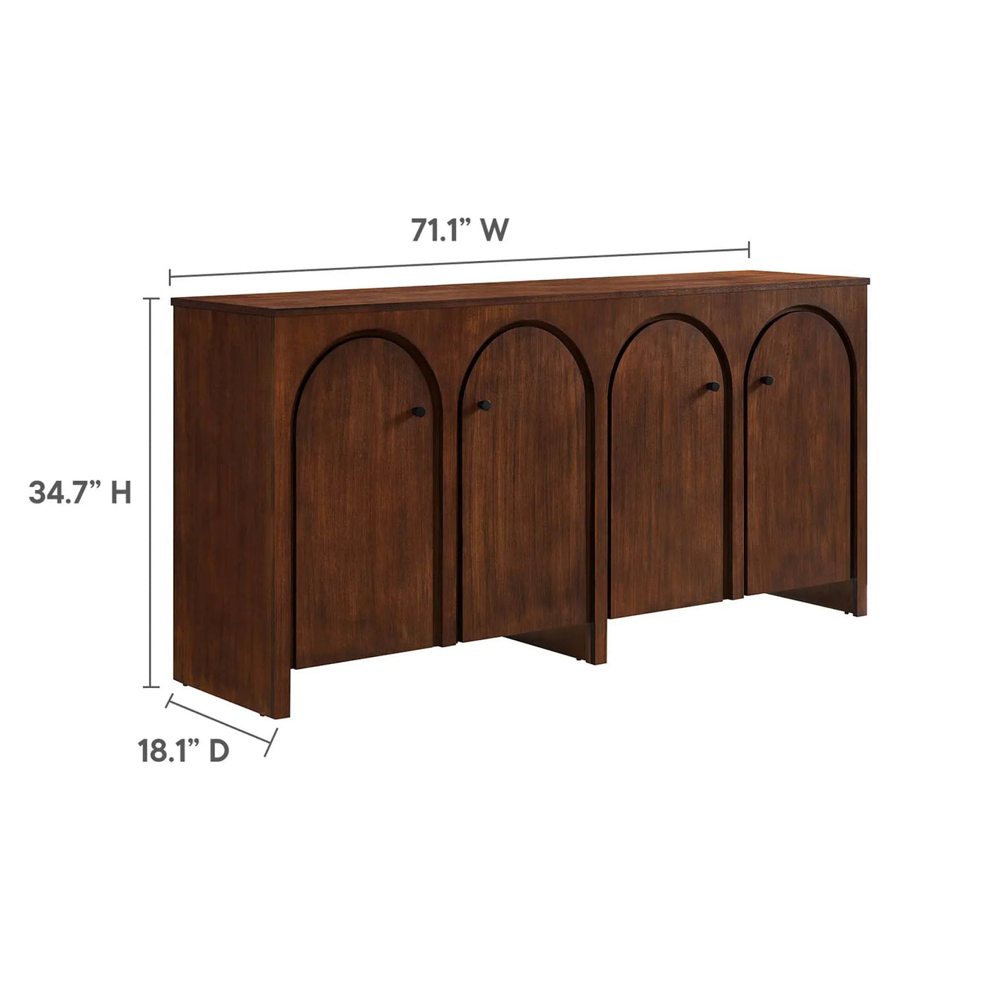 Appia Wood Grain 4-Door Sideboard Storage Cabinet by Modway by HouseOfZazla
