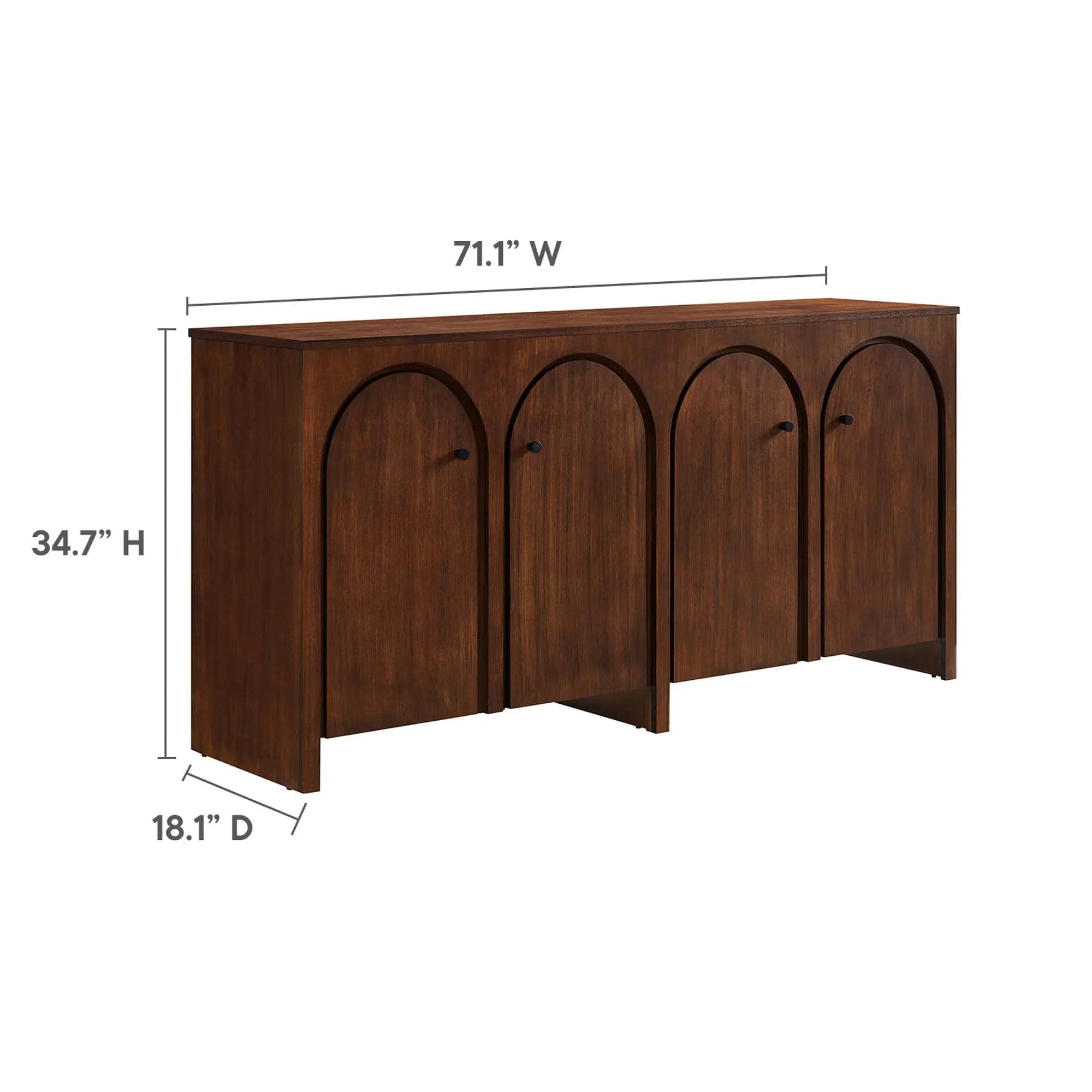 Appia Wood Grain 4-Door Sideboard Storage Cabinet by Modway by HouseOfZazla