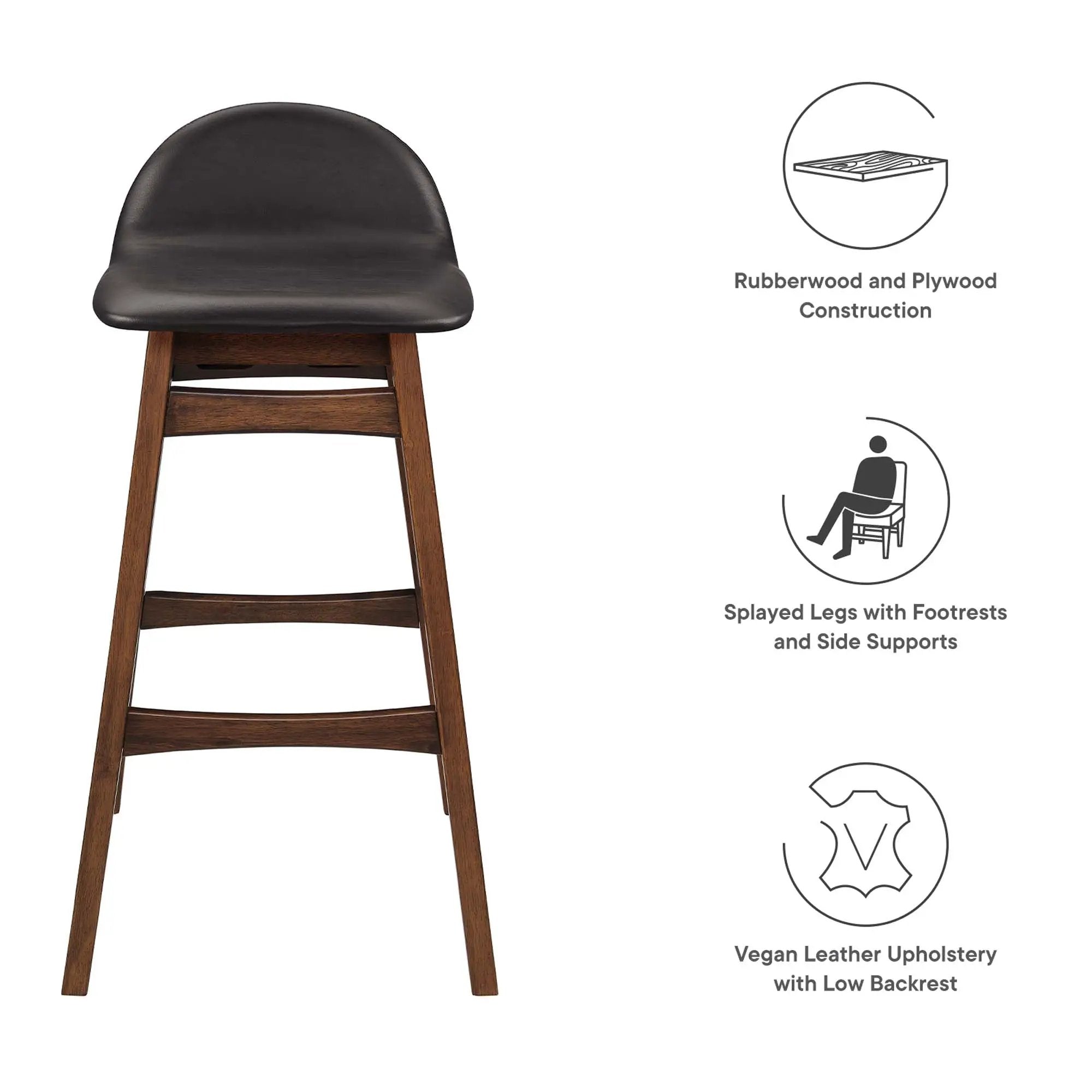 Juno Wood Bar Stool Set of 2 by Modway by HouseOfZazla