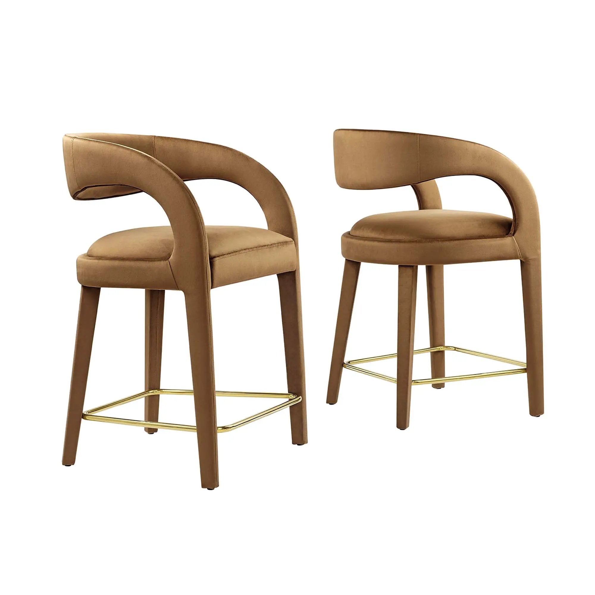 Pinnacle Performance Velvet Counter Stool Set of 2 by Modway by HouseOfZazla