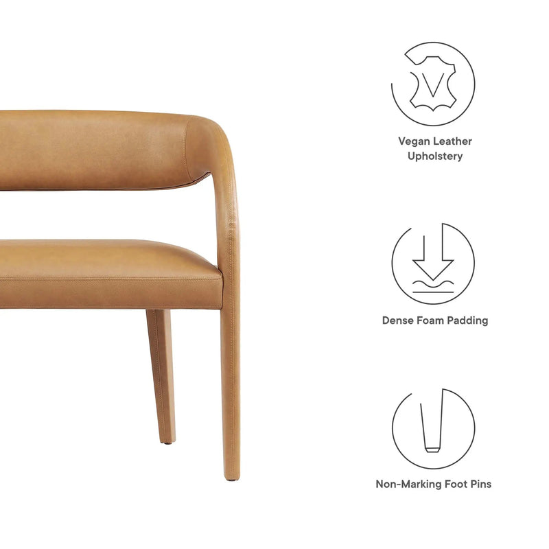 Pinnacle Vegan Leather Accent Bench by Modway by HouseOfZazla