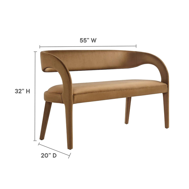 Pinnacle Performance Velvet Accent Bench by Modway by HouseOfZazla
