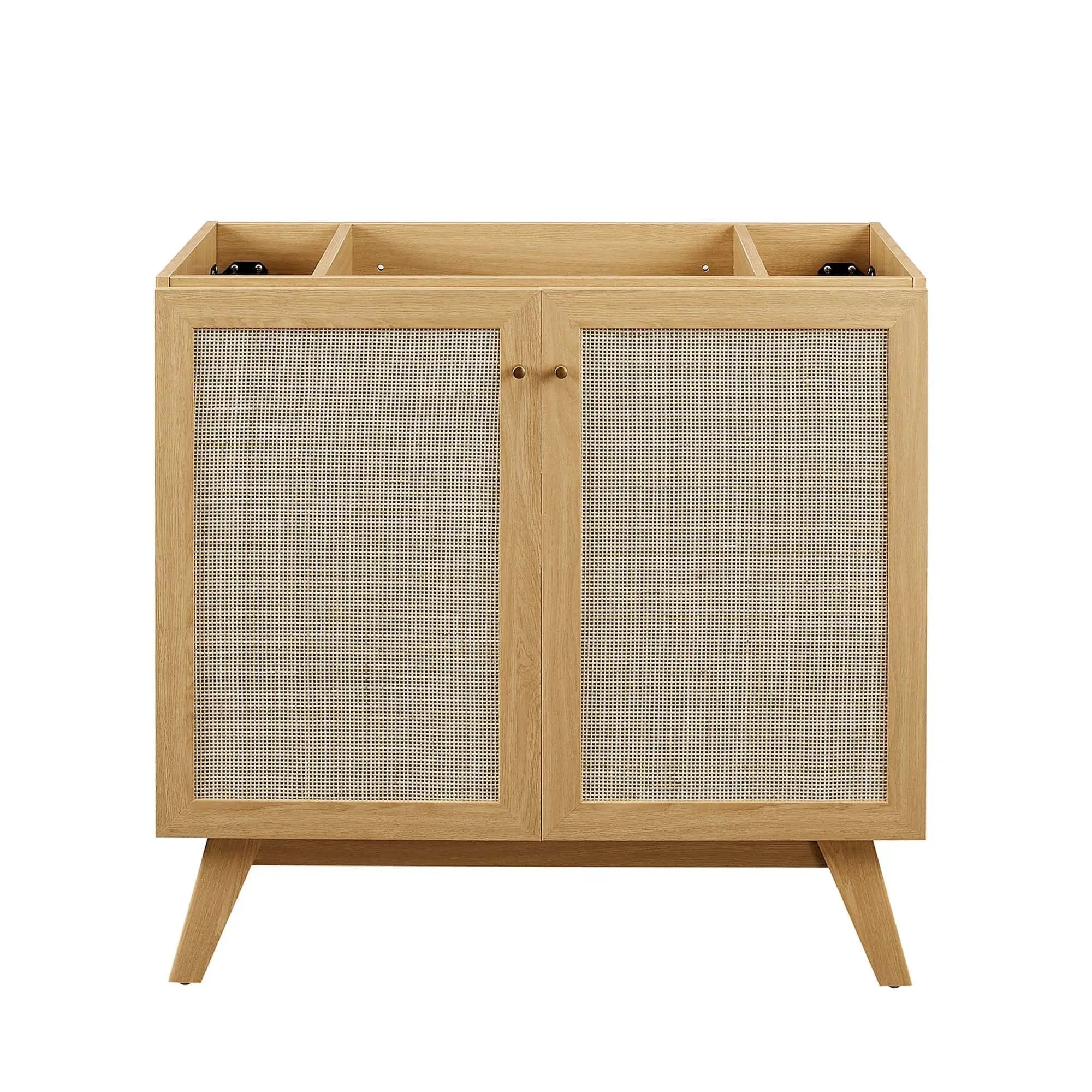 Soma 36" Bathroom Vanity Cabinet with Rattan Doors by HouseOfZazla