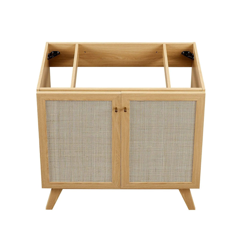 Soma 36" Bathroom Vanity Cabinet with Rattan Doors by HouseOfZazla