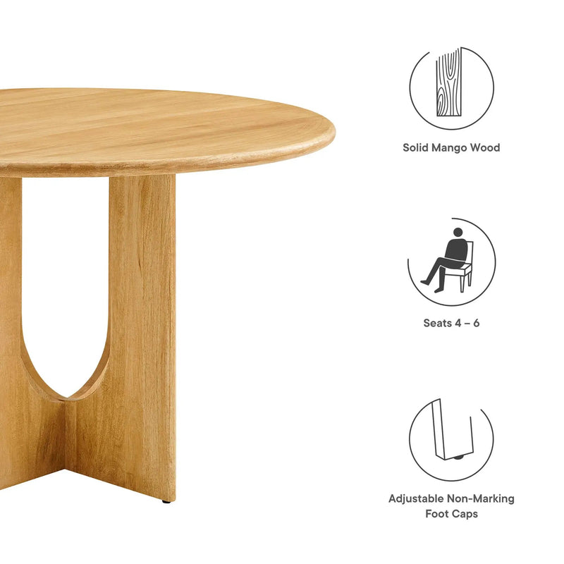 Rivian Round 48" Wood Dining Table by Modway by HouseOfZazla