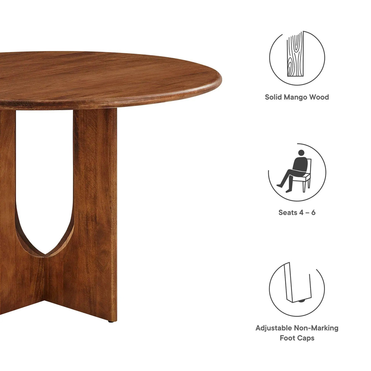 Rivian Round 48" Wood Dining Table by Modway by HouseOfZazla