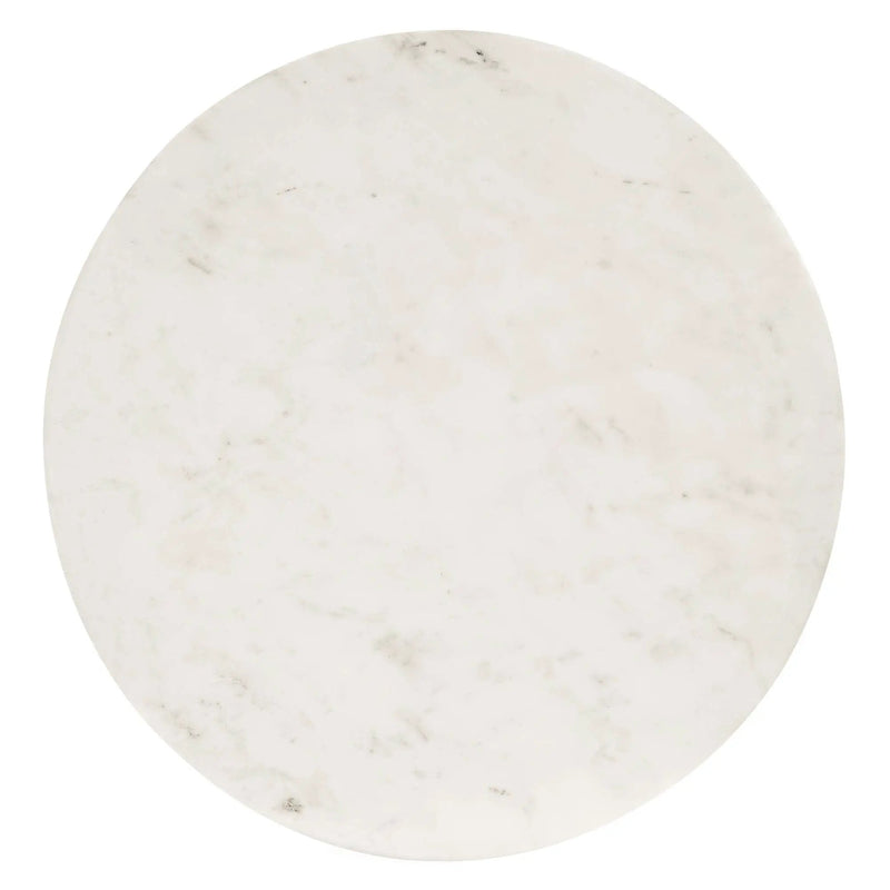 Viva Round White Marble Side Table by Modway by HouseOfZazla