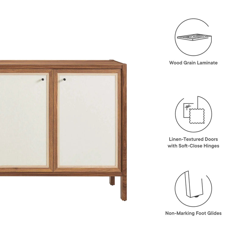 Capri 65" Wood Grain Sideboard Storage Cabinet by Modway by HouseOfZazla