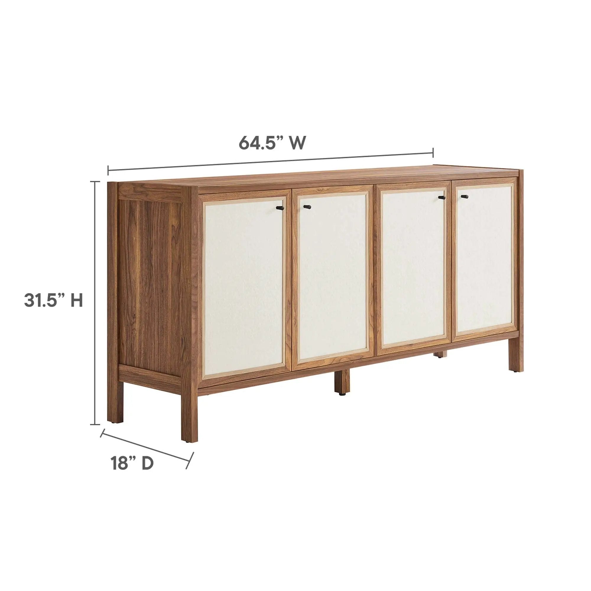 Capri 65" Wood Grain Sideboard Storage Cabinet by Modway by HouseOfZazla