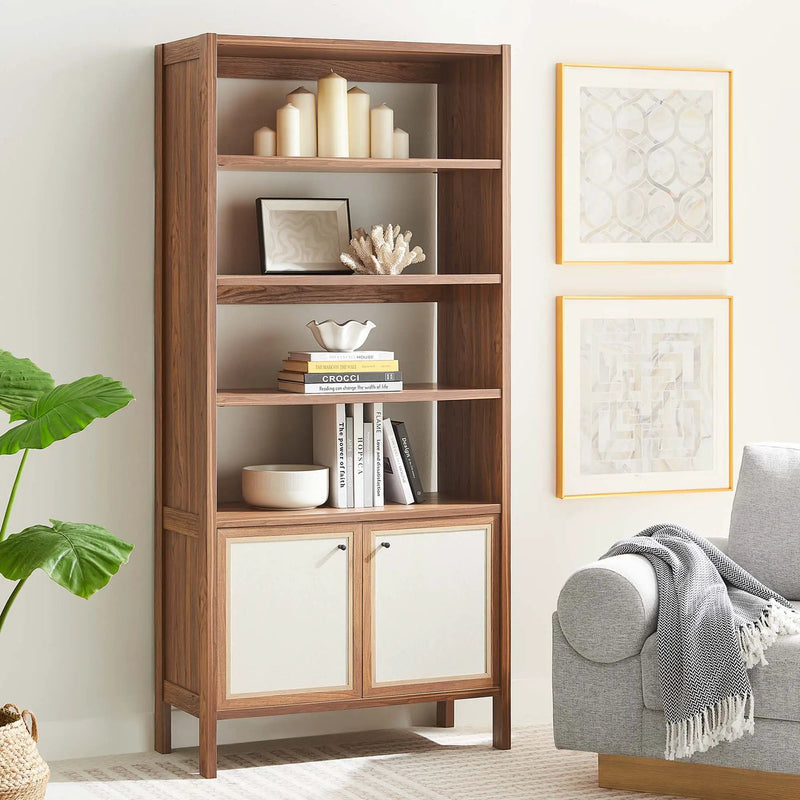 Capri 4-Shelf Wood Grain Bookcase by Modway by HouseOfZazla