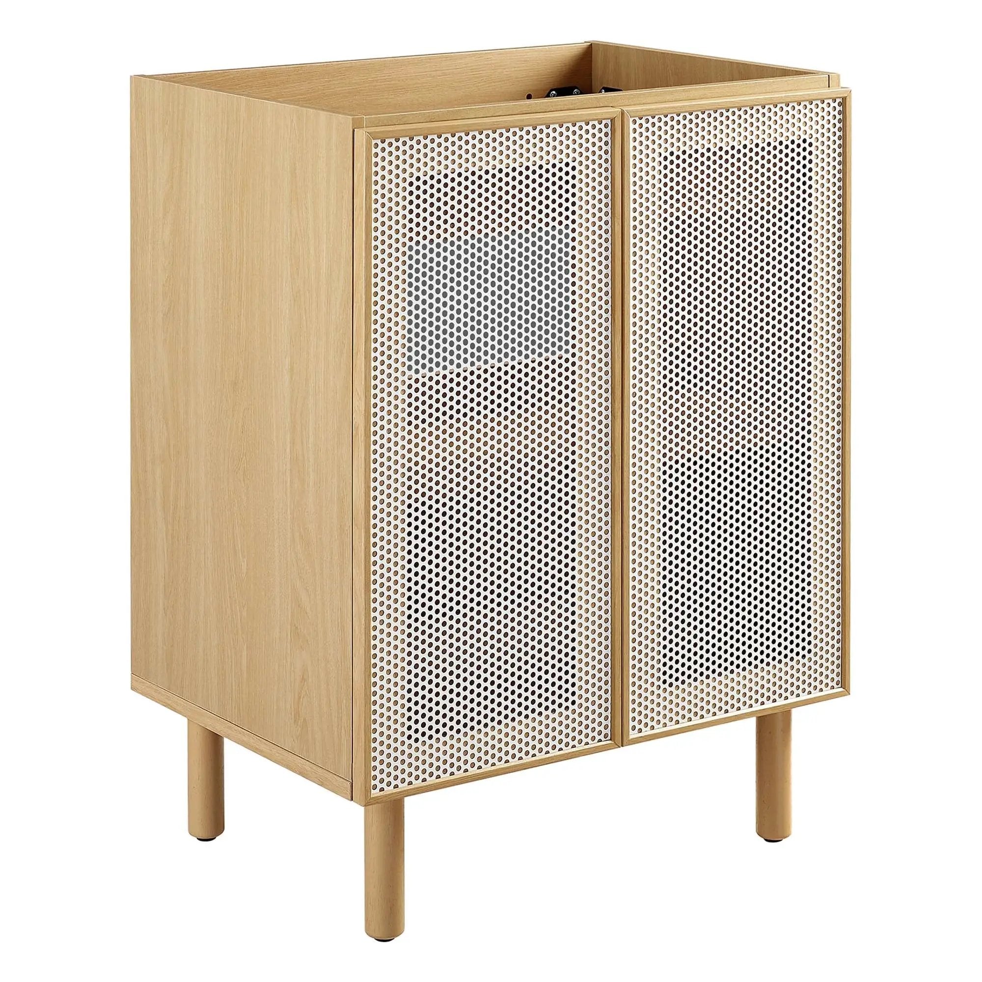 Calla 24" Perforated Metal Bathroom Vanity Cabinet by HouseOfZazla