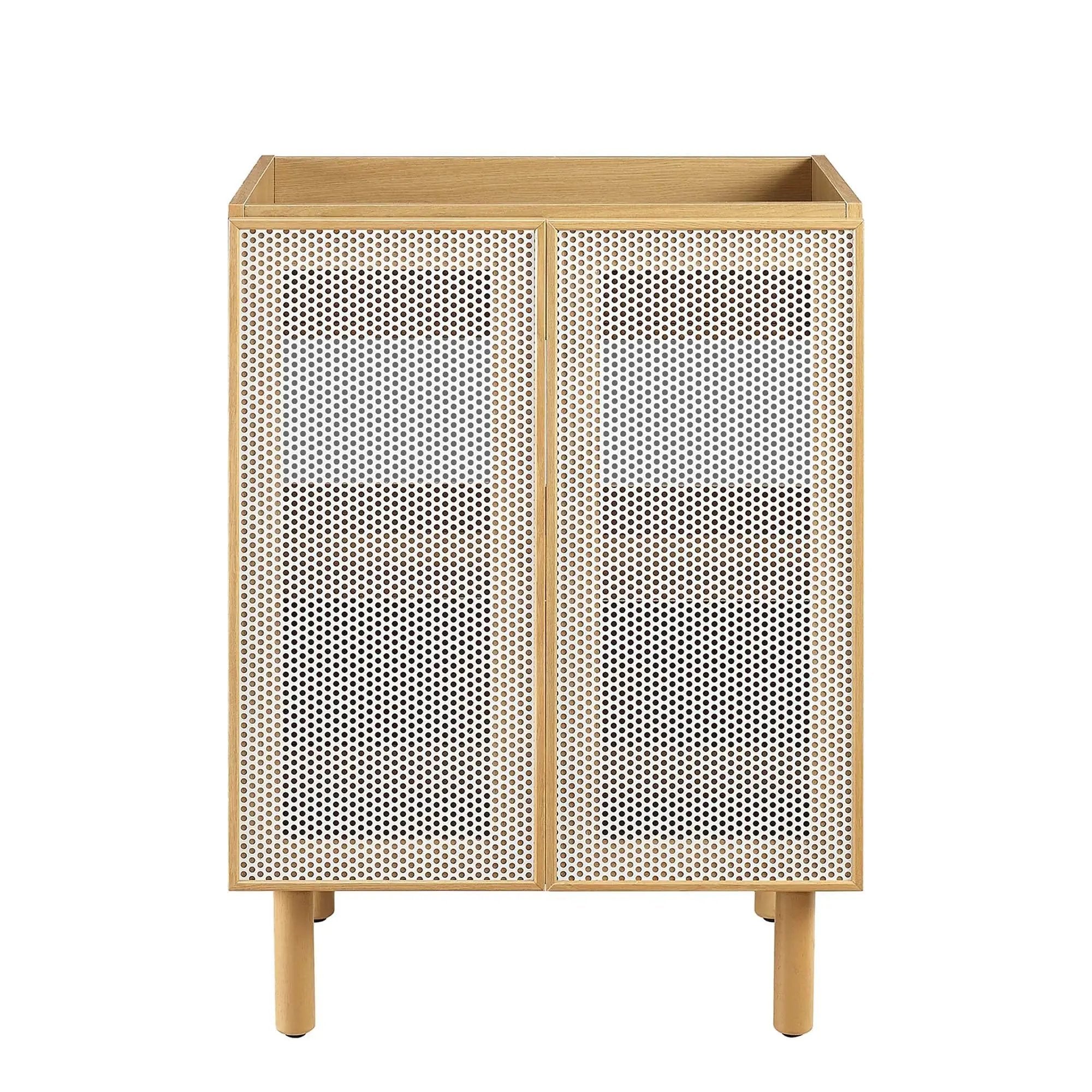 Calla 24" Perforated Metal Bathroom Vanity Cabinet by HouseOfZazla