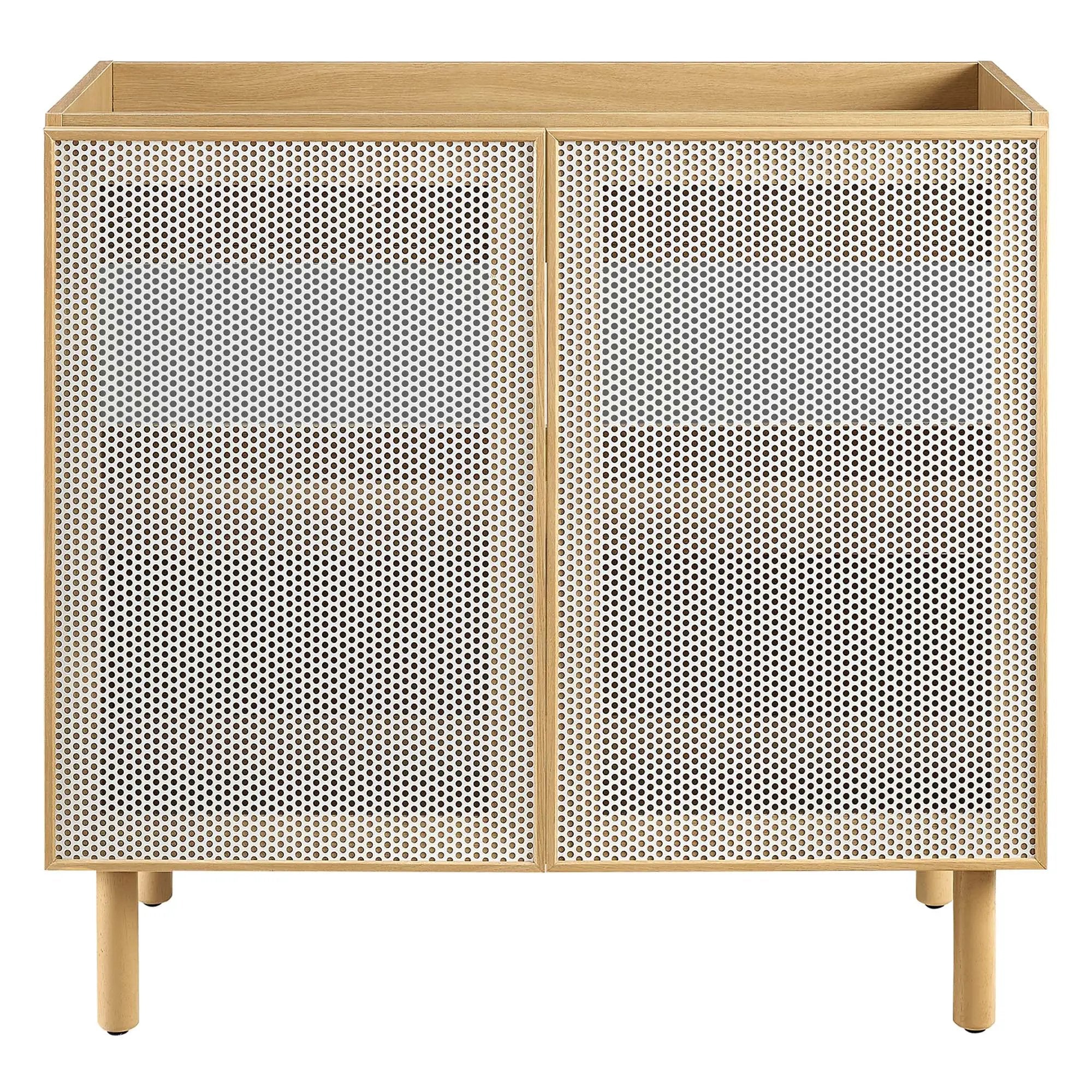 Calla 36" Perforated Metal Bathroom Vanity Cabinet by Modway by HouseOfZazla