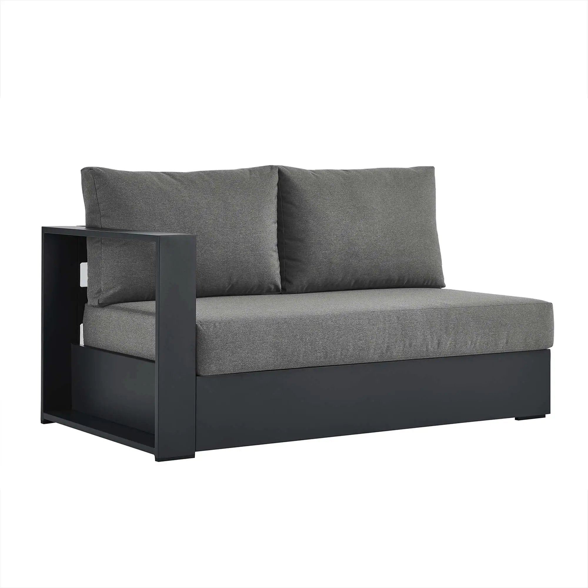 Tahoe Outdoor Patio Powder-Coated Aluminum Modular Left-Facing Loveseat by HouseOfZazla