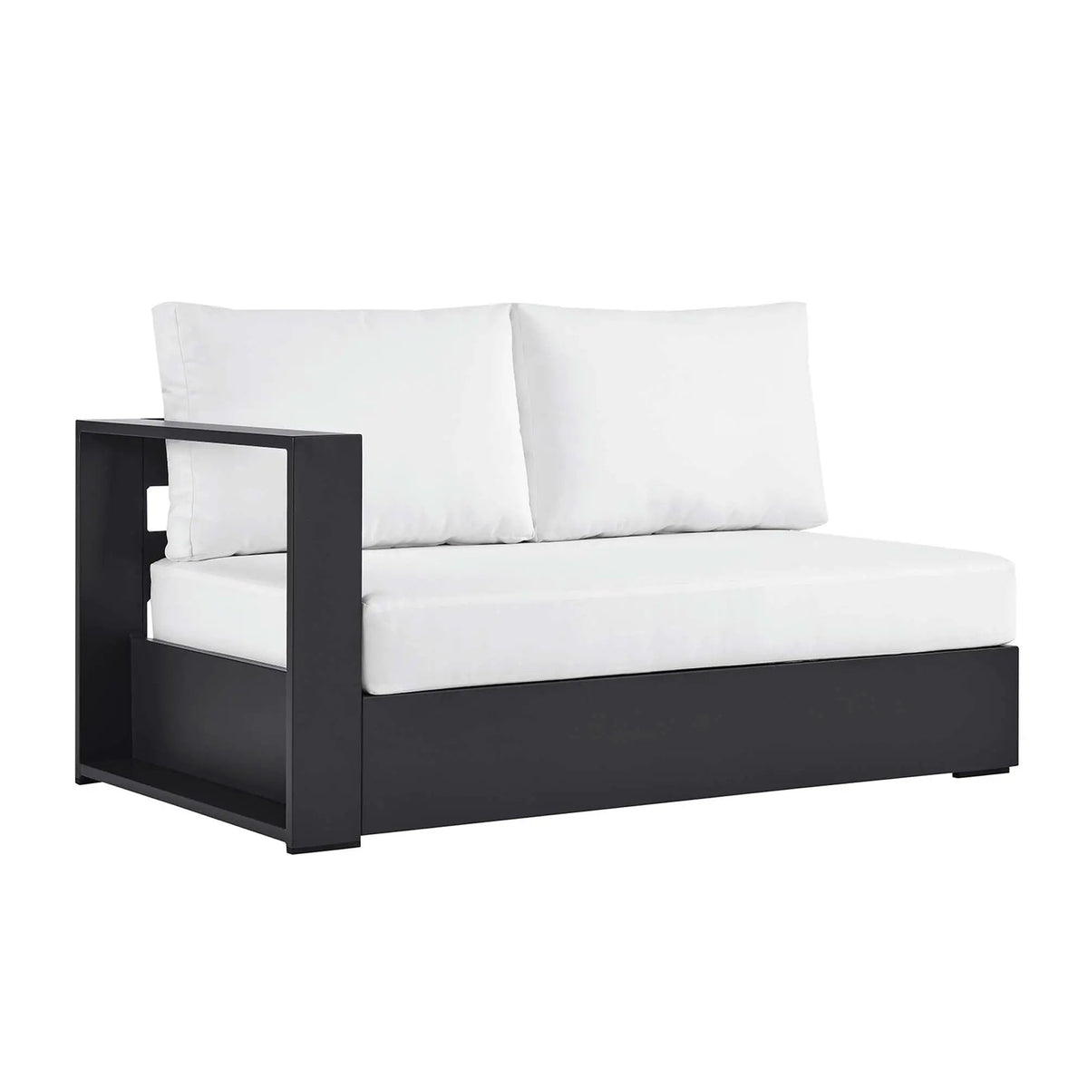 Tahoe Outdoor Patio Powder-Coated Aluminum Modular Left-Facing Loveseat by HouseOfZazla