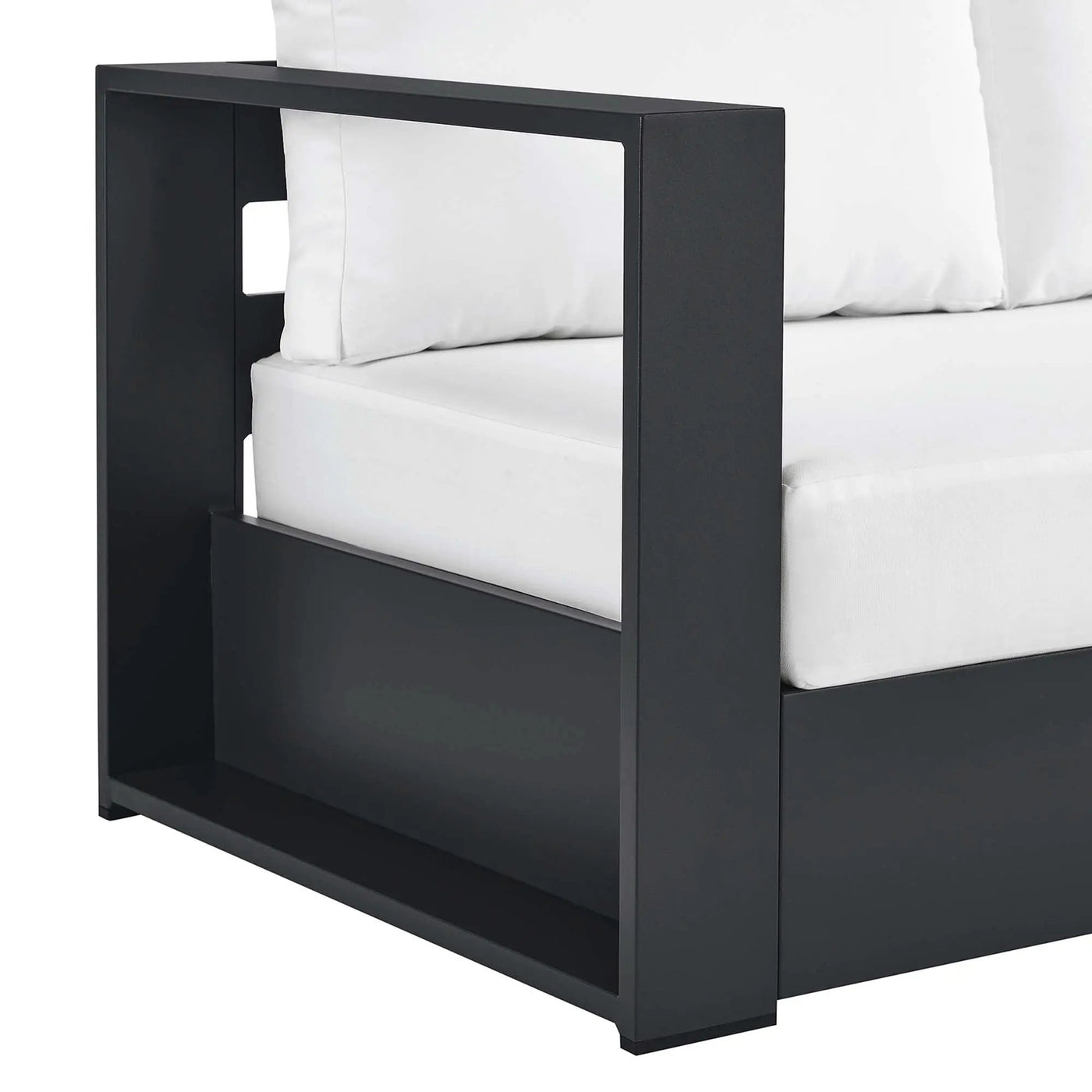 Tahoe Outdoor Patio Powder-Coated Aluminum Modular Left-Facing Loveseat by HouseOfZazla