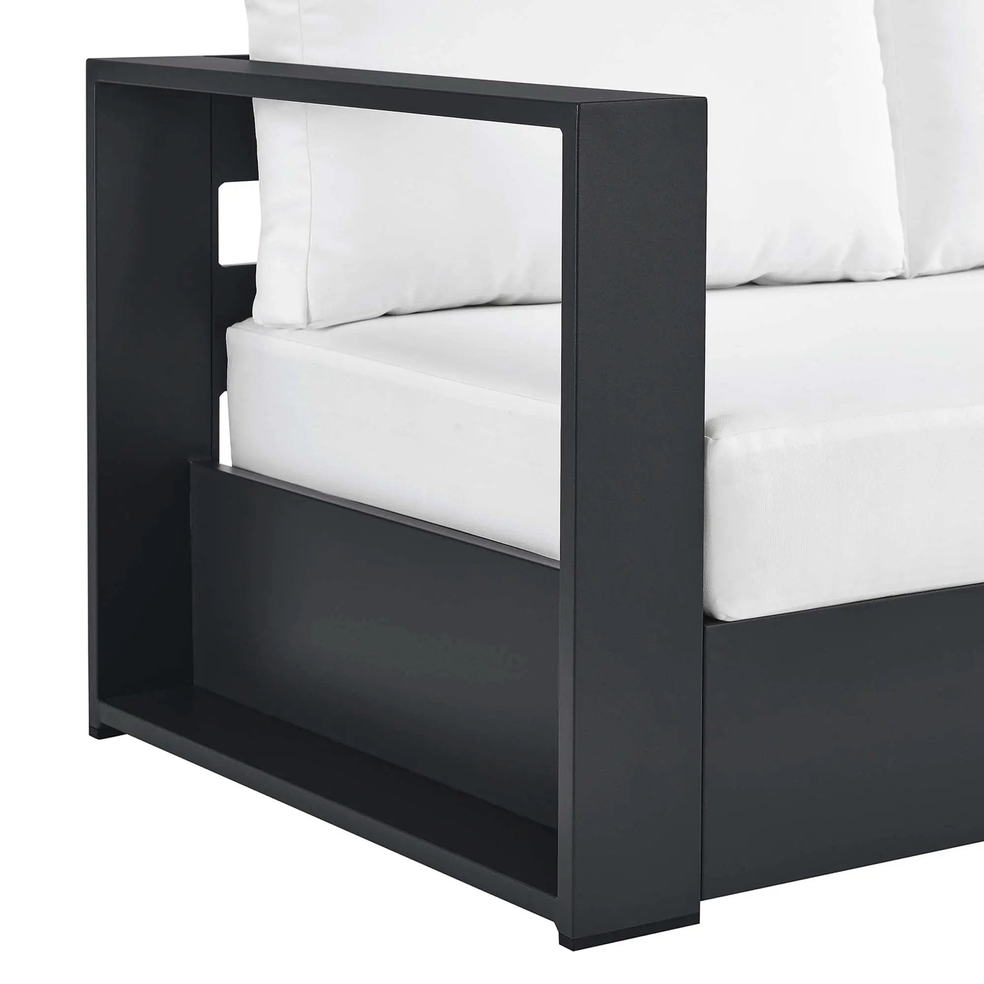 Tahoe Outdoor Patio Powder-Coated Aluminum Modular Left-Facing Loveseat by HouseOfZazla