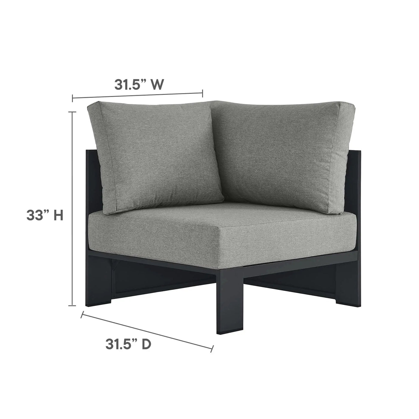 Tahoe Outdoor Patio Powder-Coated Aluminum Modular Corner Chair by Modway by HouseOfZazla