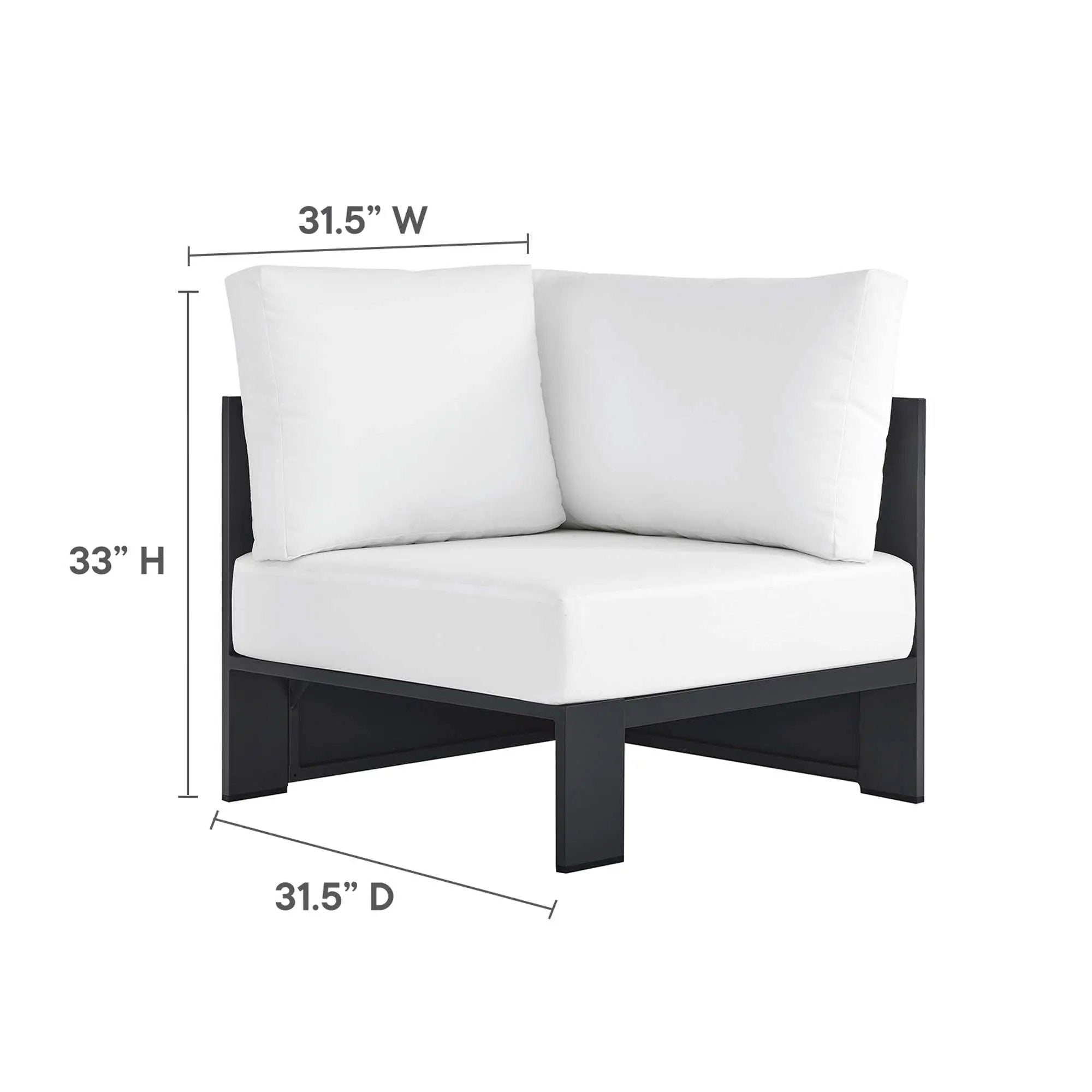 Tahoe Outdoor Patio Powder-Coated Aluminum Modular Corner Chair by Modway by HouseOfZazla