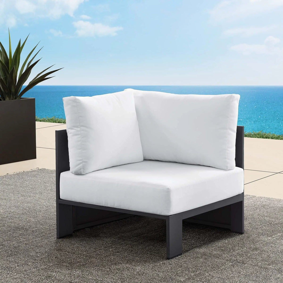 Tahoe Outdoor Patio Powder-Coated Aluminum Modular Corner Chair by Modway by HouseOfZazla