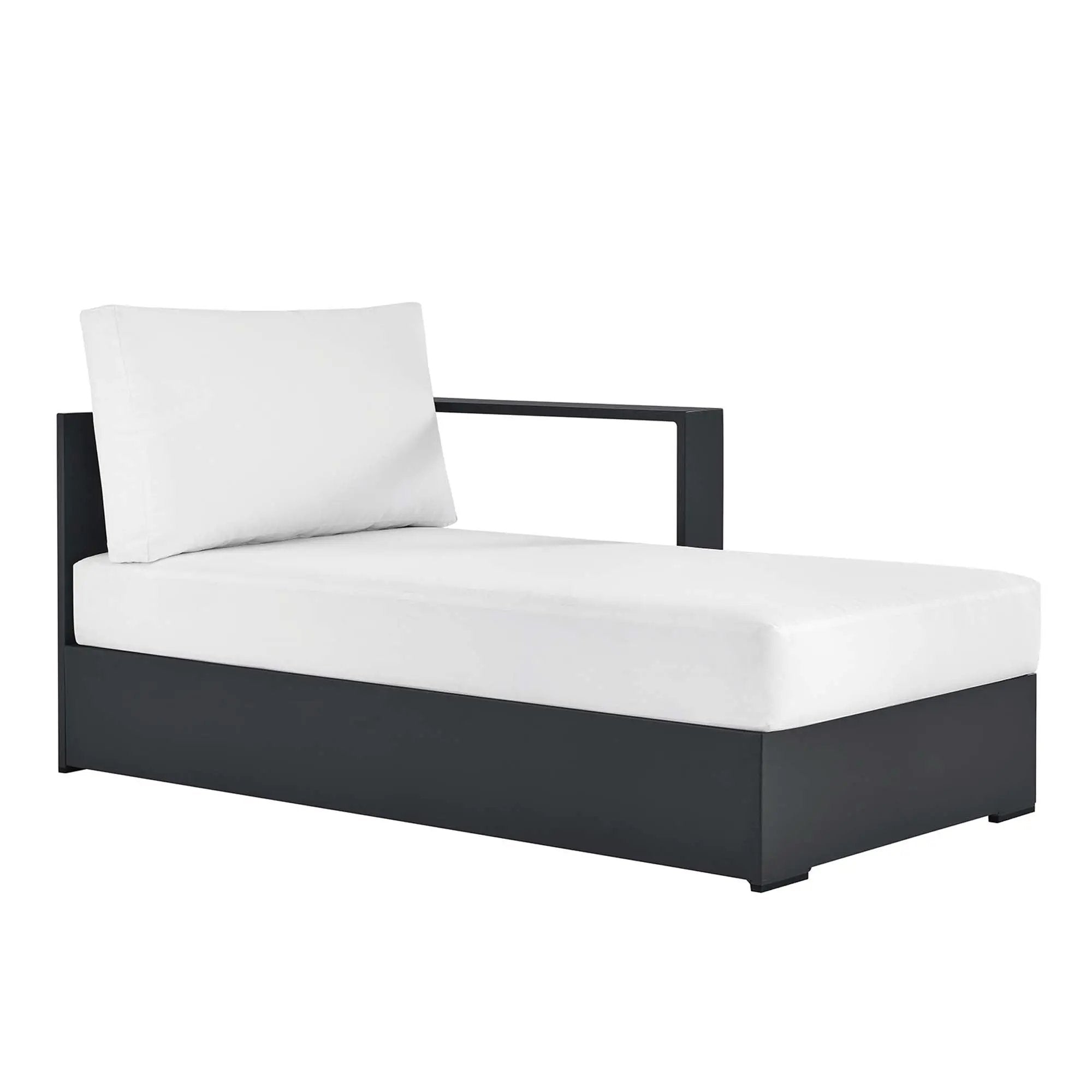 Tahoe Outdoor Patio Powder-Coated Aluminum Right-Facing Chaise Lounge by HouseOfZazla