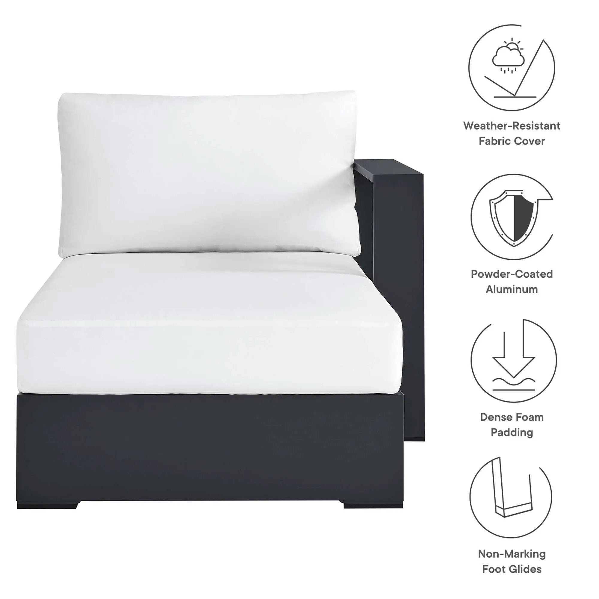 Tahoe Outdoor Patio Powder-Coated Aluminum Right-Facing Chaise Lounge by HouseOfZazla