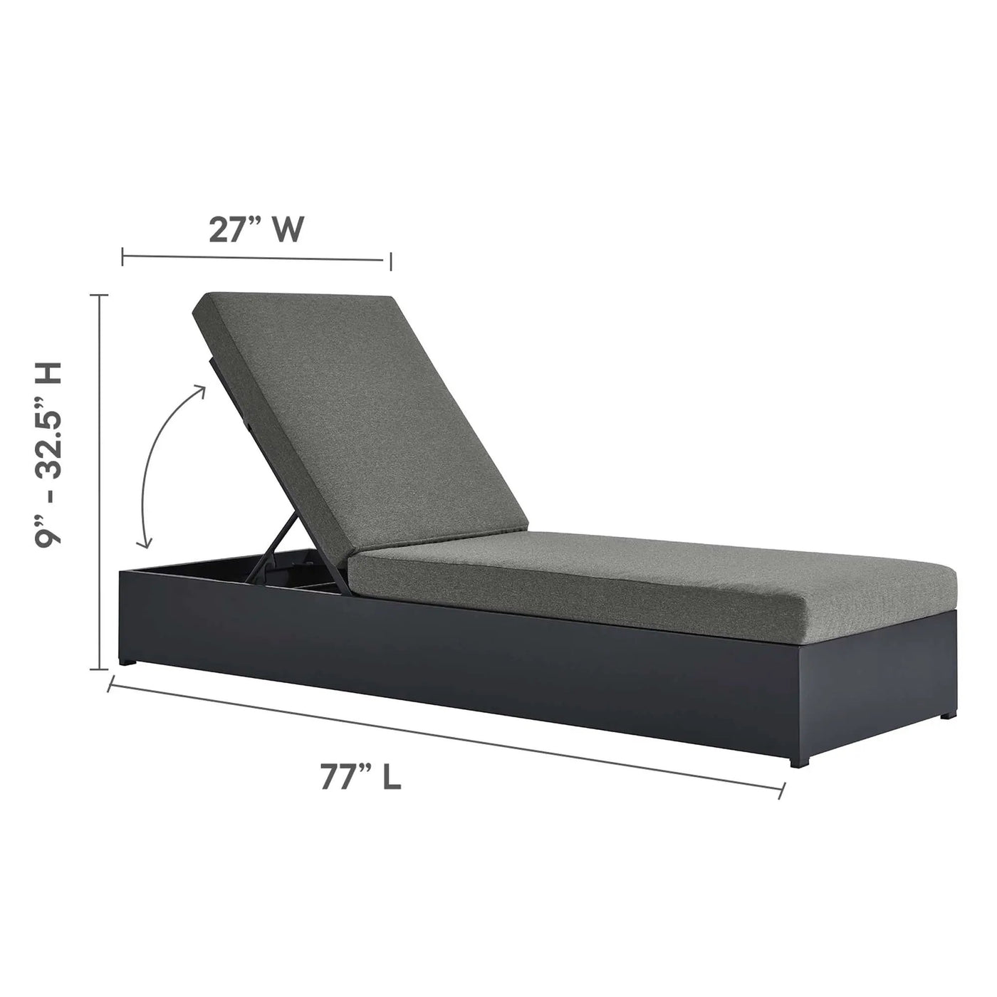 Tahoe Outdoor Patio Powder-Coated Aluminum Chaise Lounge Chair by Modway by HouseOfZazla