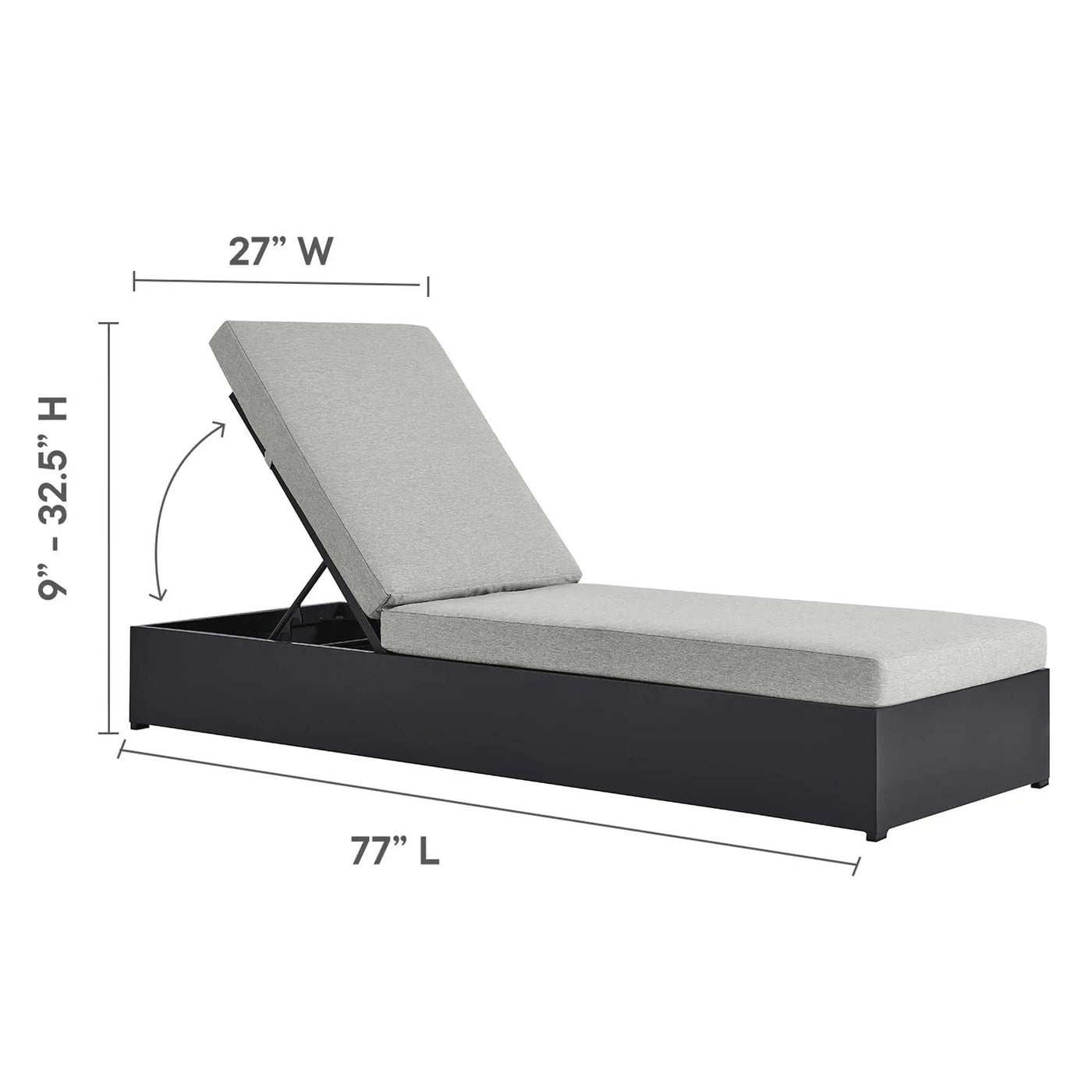 Tahoe Outdoor Patio Powder-Coated Aluminum Chaise Lounge Chair by Modway by HouseOfZazla