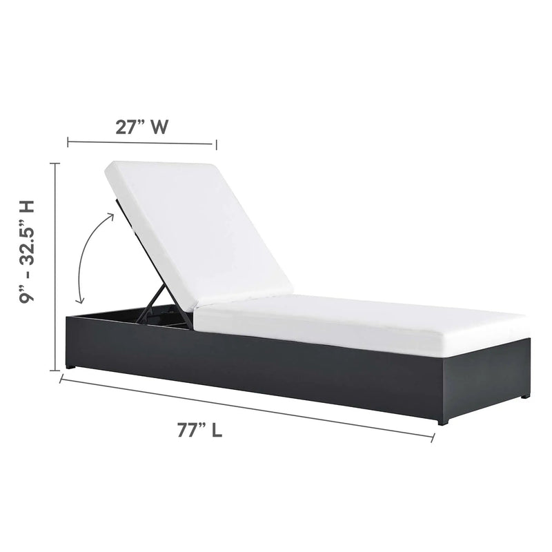 Tahoe Outdoor Patio Powder-Coated Aluminum Chaise Lounge Chair by Modway by HouseOfZazla