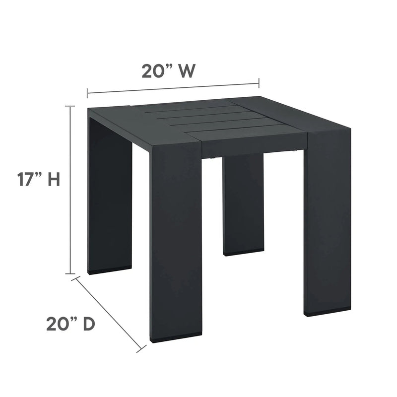 Tahoe Outdoor Patio Powder-Coated Aluminum End Table by Modway by HouseOfZazla
