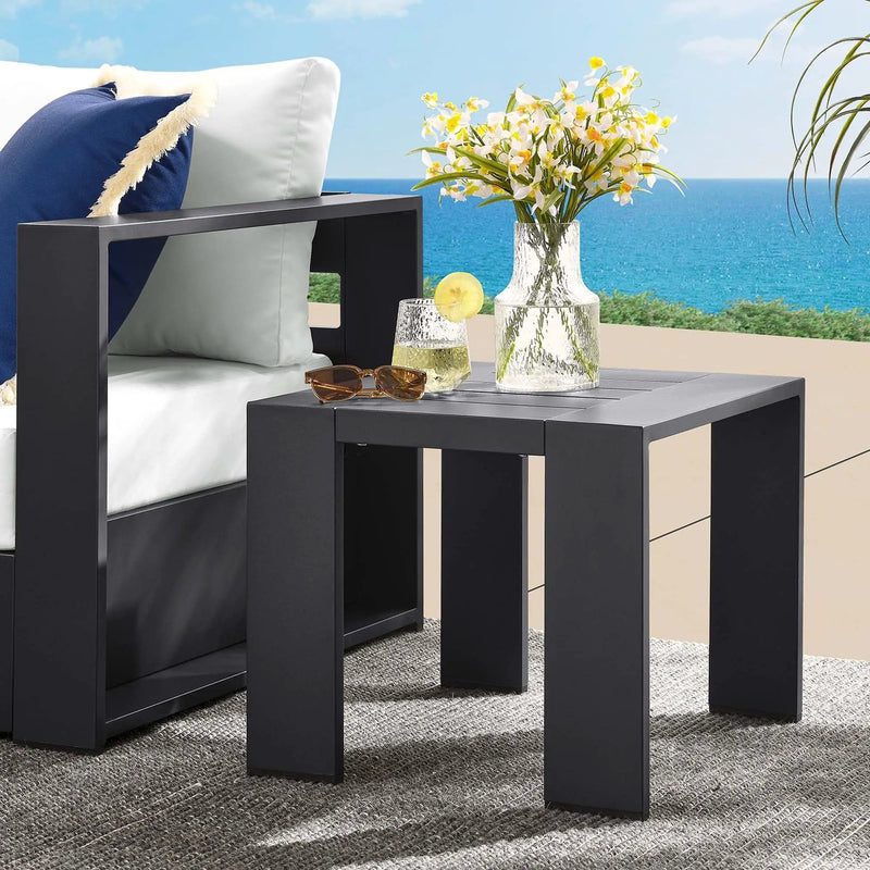 Tahoe Outdoor Patio Powder-Coated Aluminum End Table by Modway by HouseOfZazla
