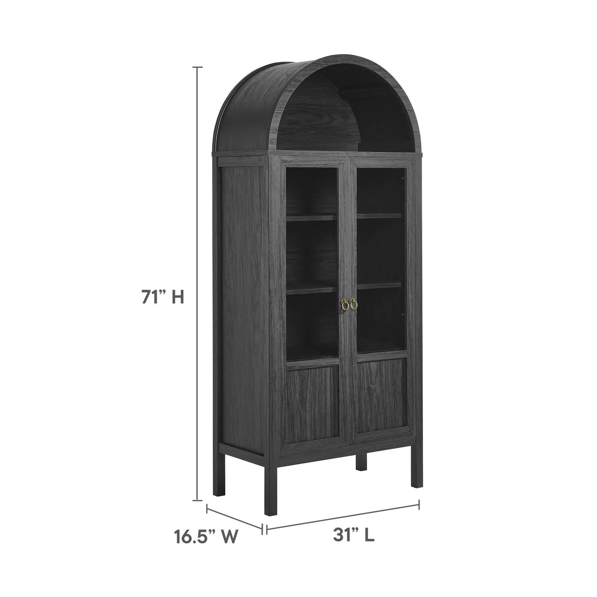Tessa Tall Arched Storage Display Cabinet by Modway by HouseOfZazla