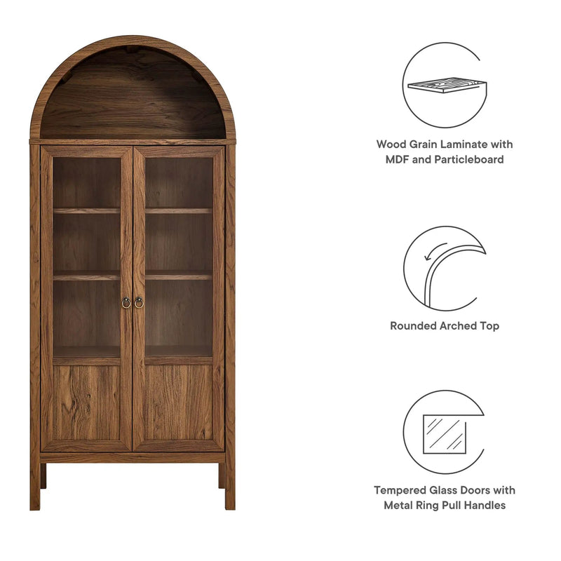 Tessa Tall Arched Storage Display Cabinet by Modway by HouseOfZazla