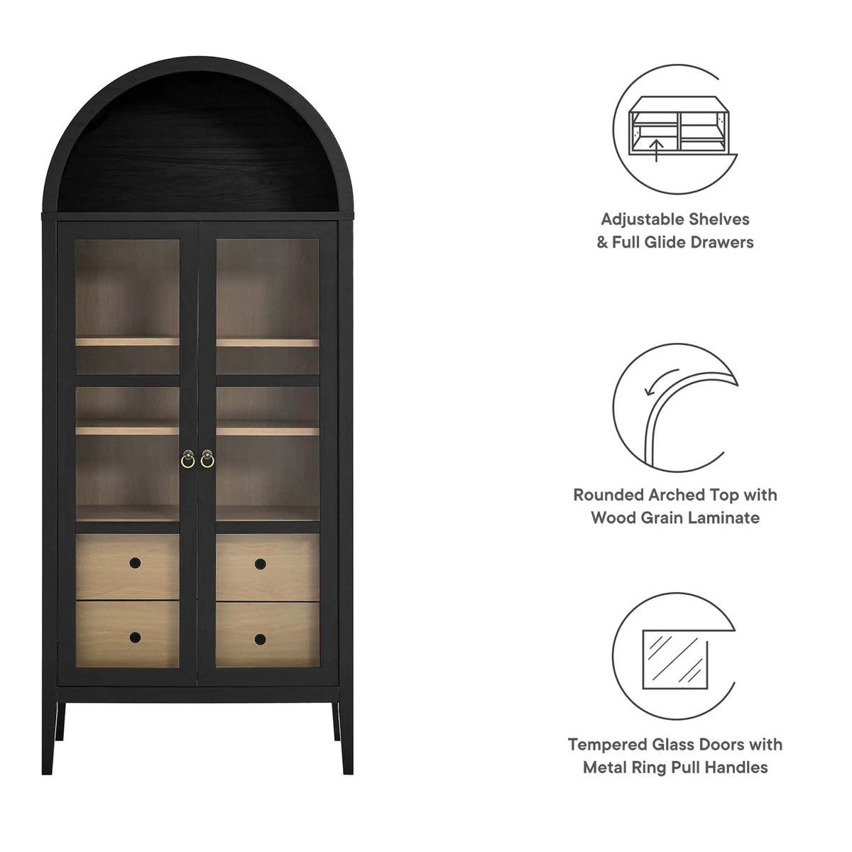 Nolan Tall Arched Storage Display Cabinet by Modway by HouseOfZazla