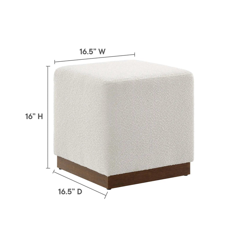 Tilden 17" Square Boucle Upholstered Ottoman by Modway by HouseOfZazla
