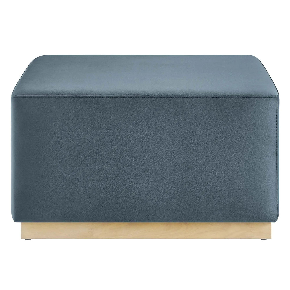 Tilden Large 28" Square Performance Velvet Upholstered Ottoman by HouseOfZazla