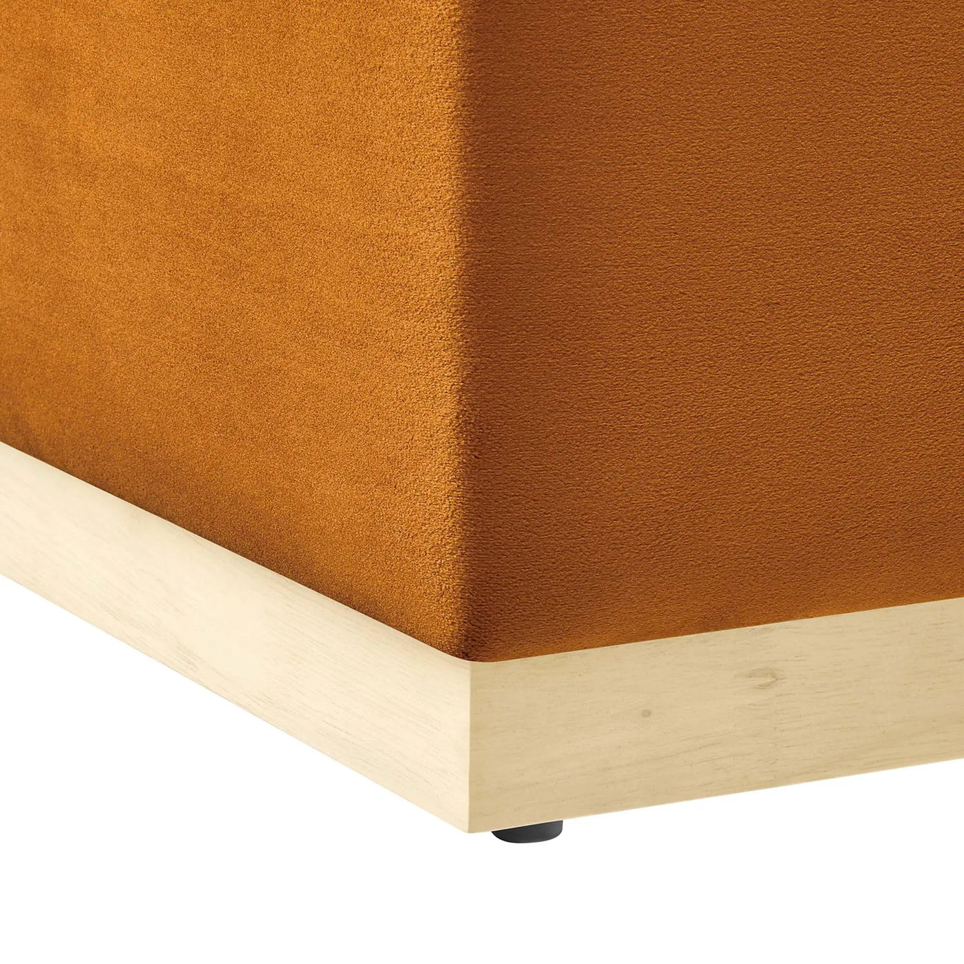 Tilden Large 28" Square Performance Velvet Upholstered Ottoman by HouseOfZazla