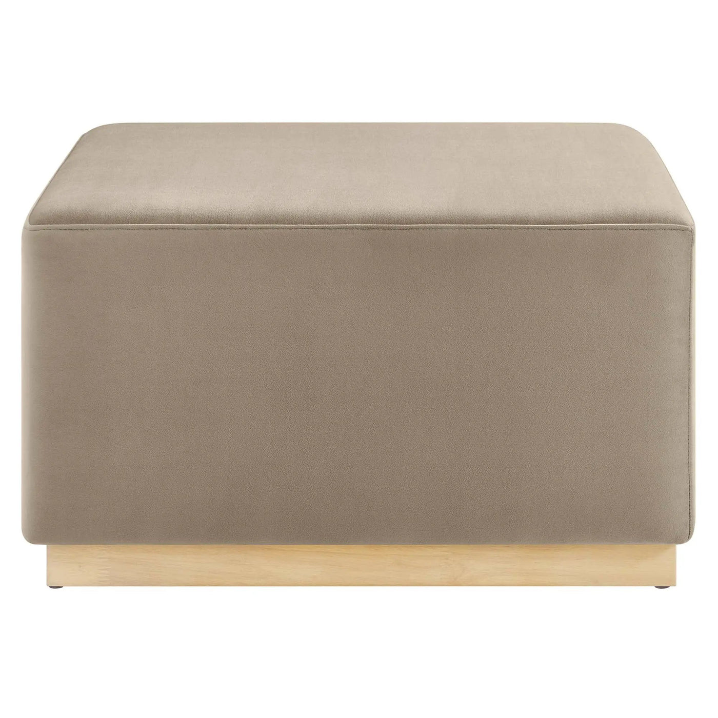 Tilden Large 28" Square Performance Velvet Upholstered Ottoman by HouseOfZazla