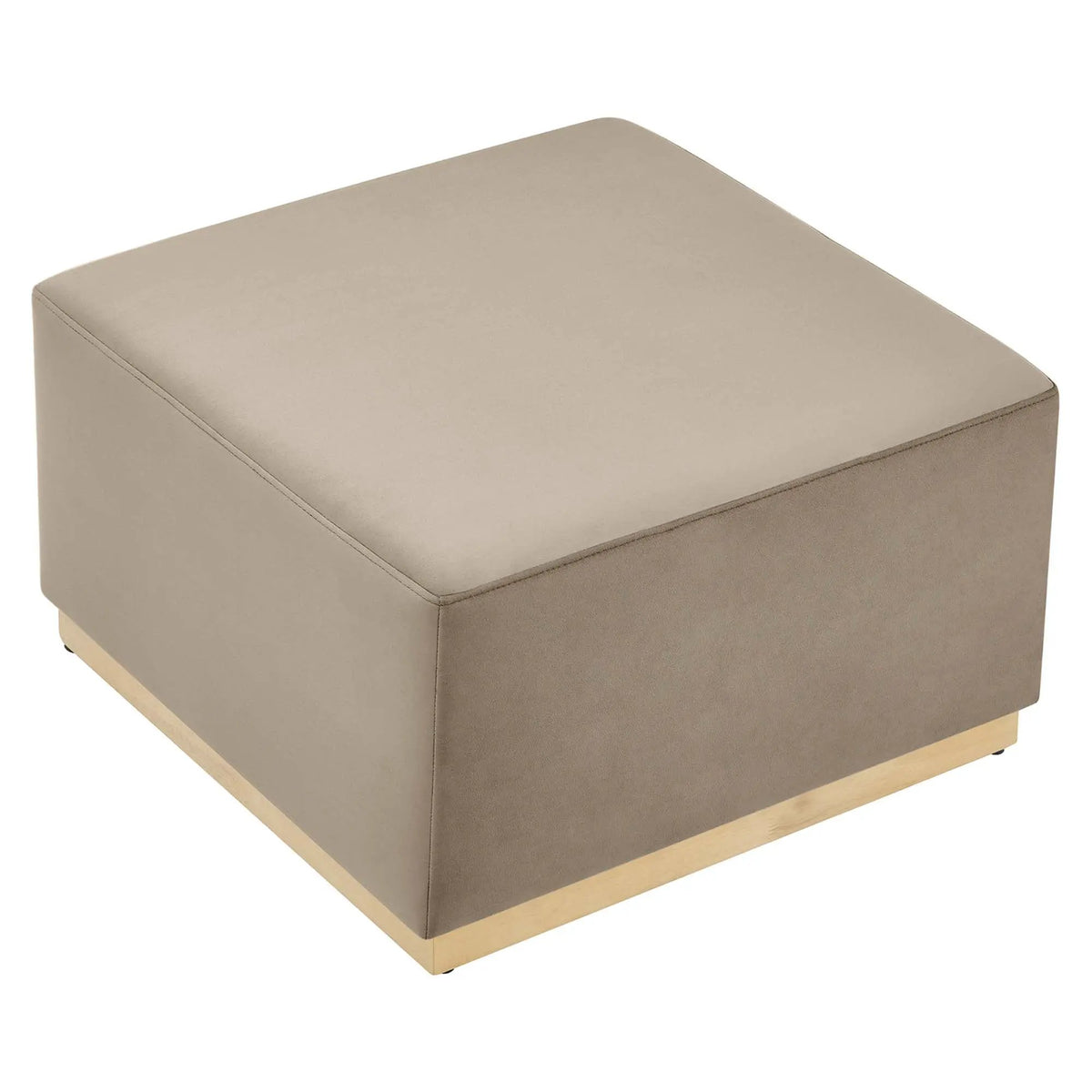 Tilden Large 28" Square Performance Velvet Upholstered Ottoman by HouseOfZazla