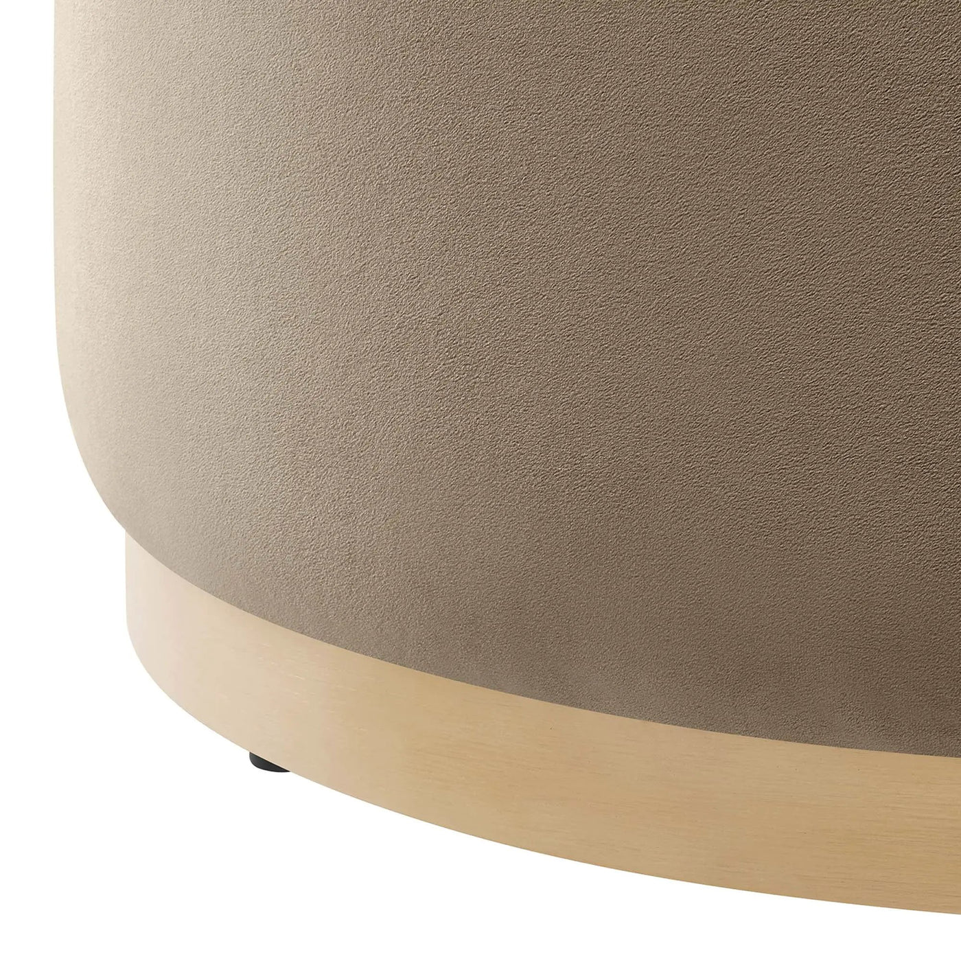 Tilden Large 29" Round Performance Velvet Upholstered Ottoman by HouseOfZazla