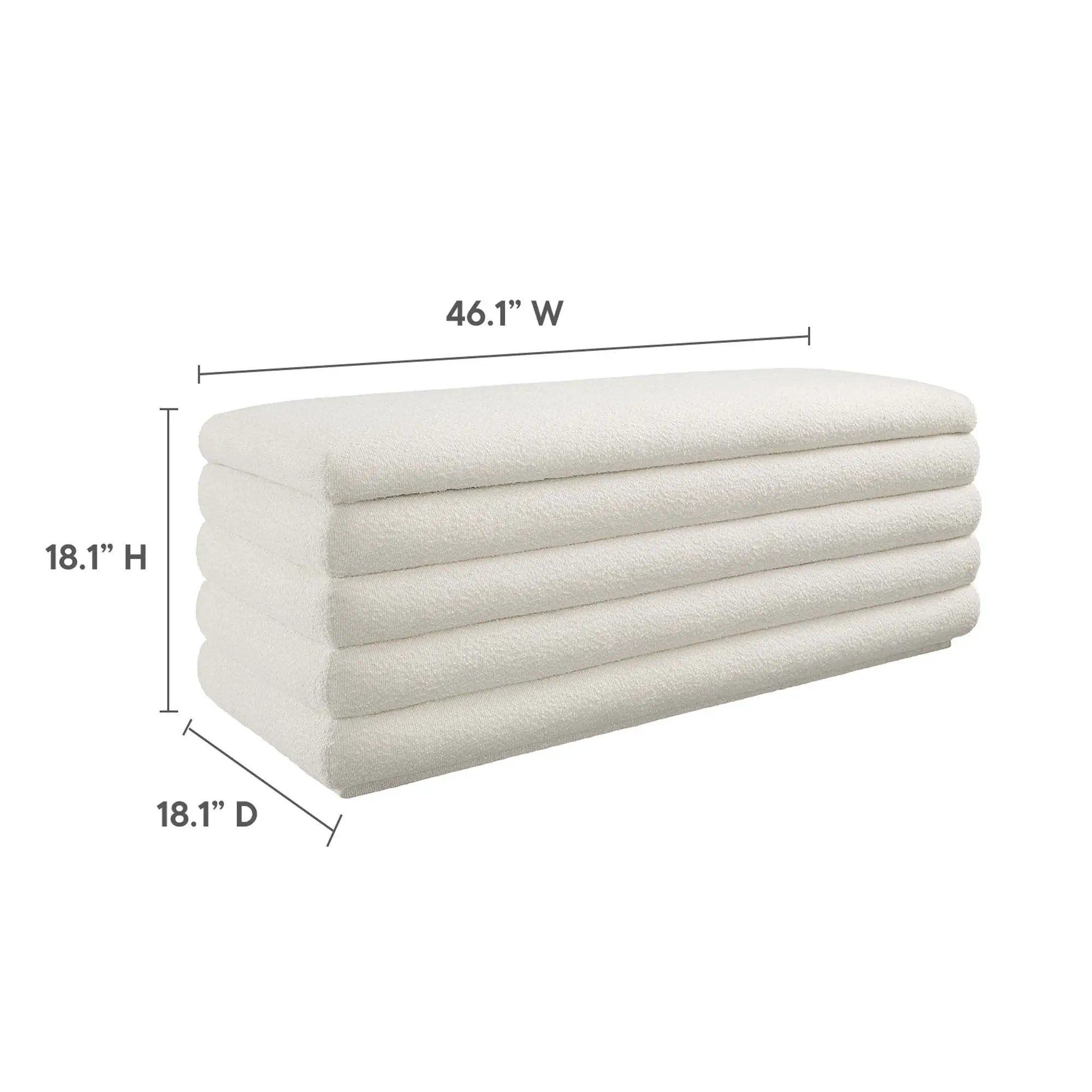 Mezzo Boucle Upholstered Storage Bench by Modway by HouseOfZazla